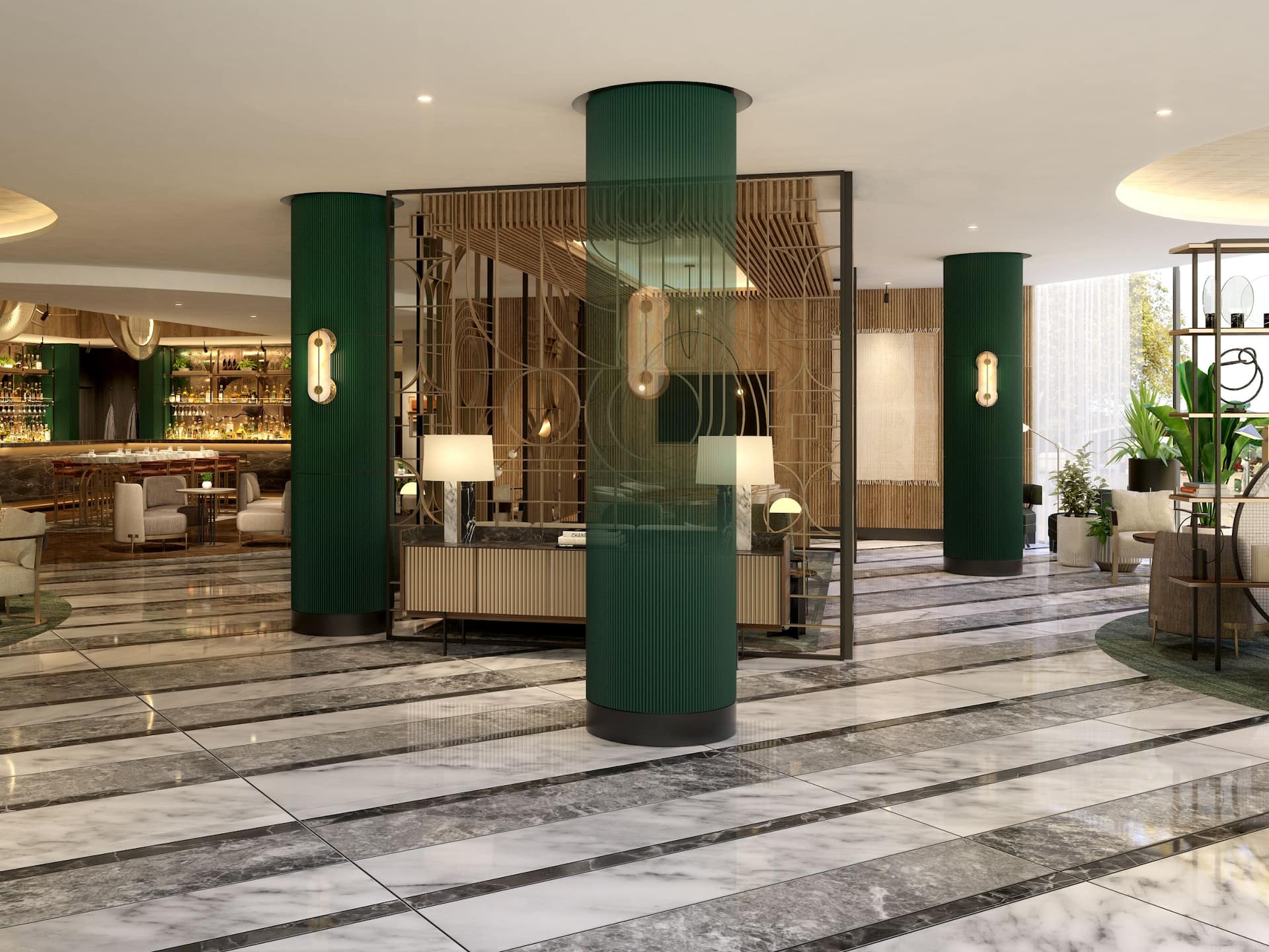 Hyatt Regency London Olympia Hotel Lobby With The Bar