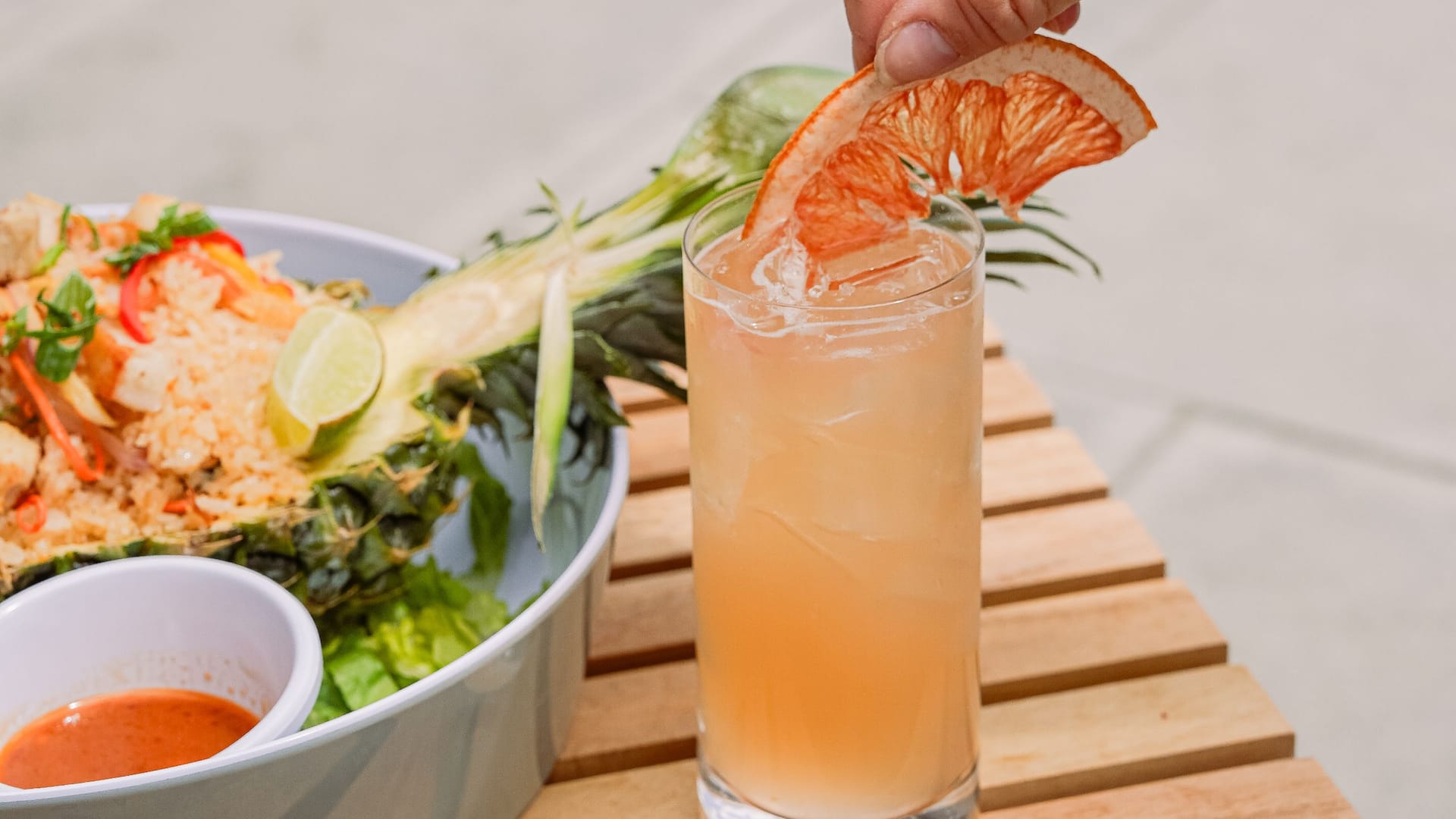 Grand Hyatt Deer Valley Sunspell Hand Grabbing Lemon From Cocktail