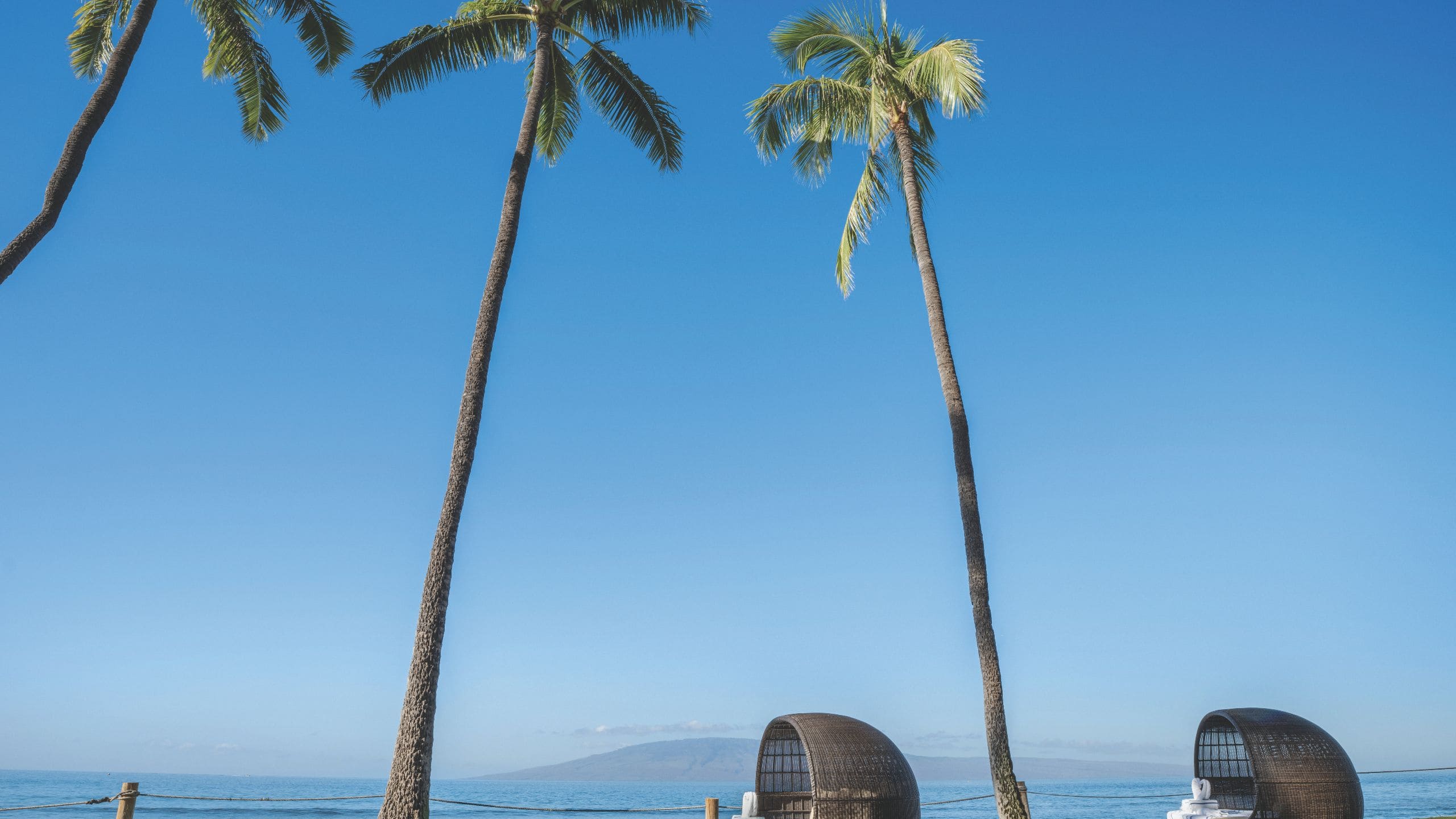 Hyatt Vacation Club at Ka’anapali Beach Oceanfront Cabanas From A Far