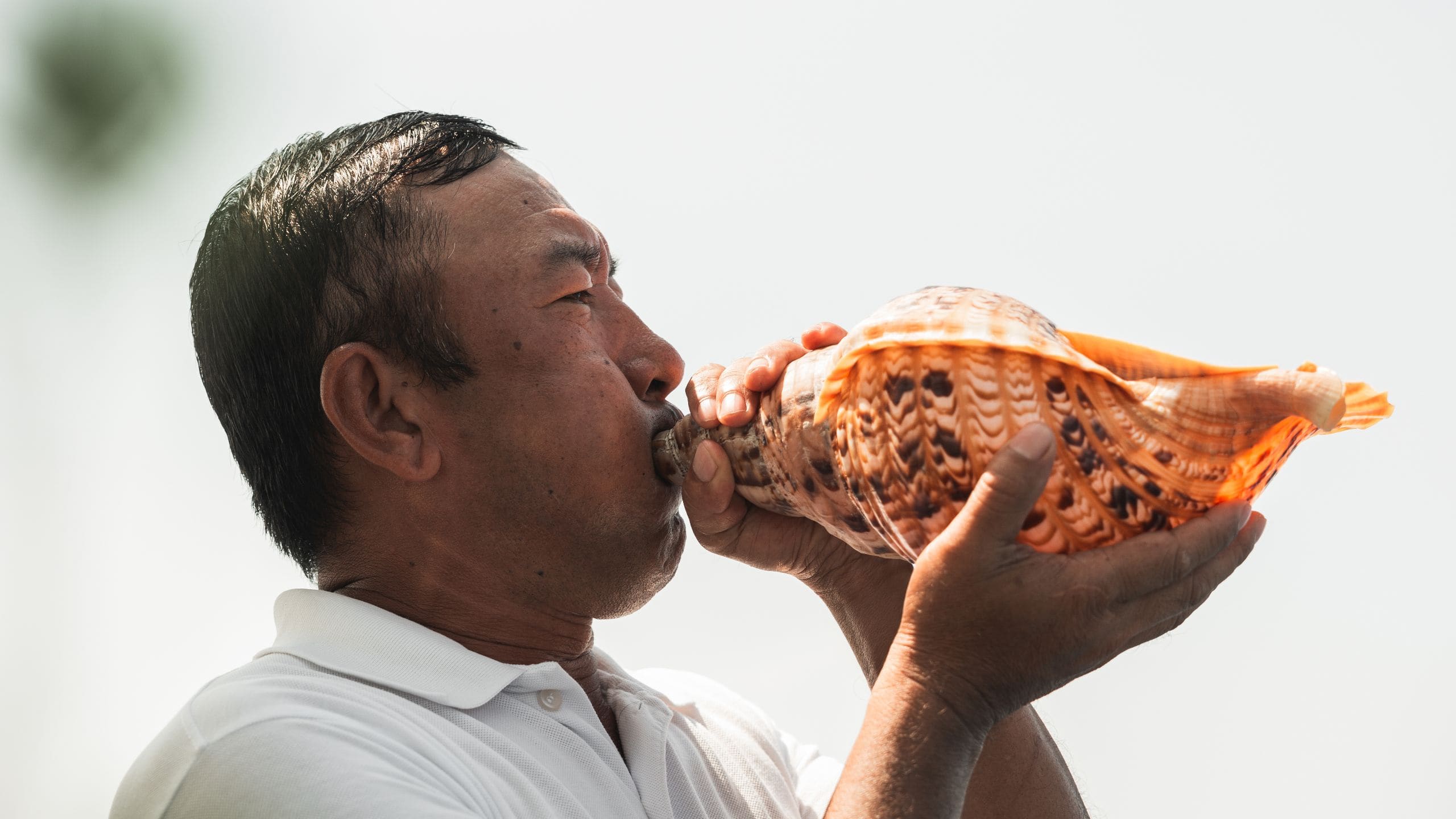 Park Hyatt Maldives Hadahaa Welcoming Ritual Blowing Sangu Shell