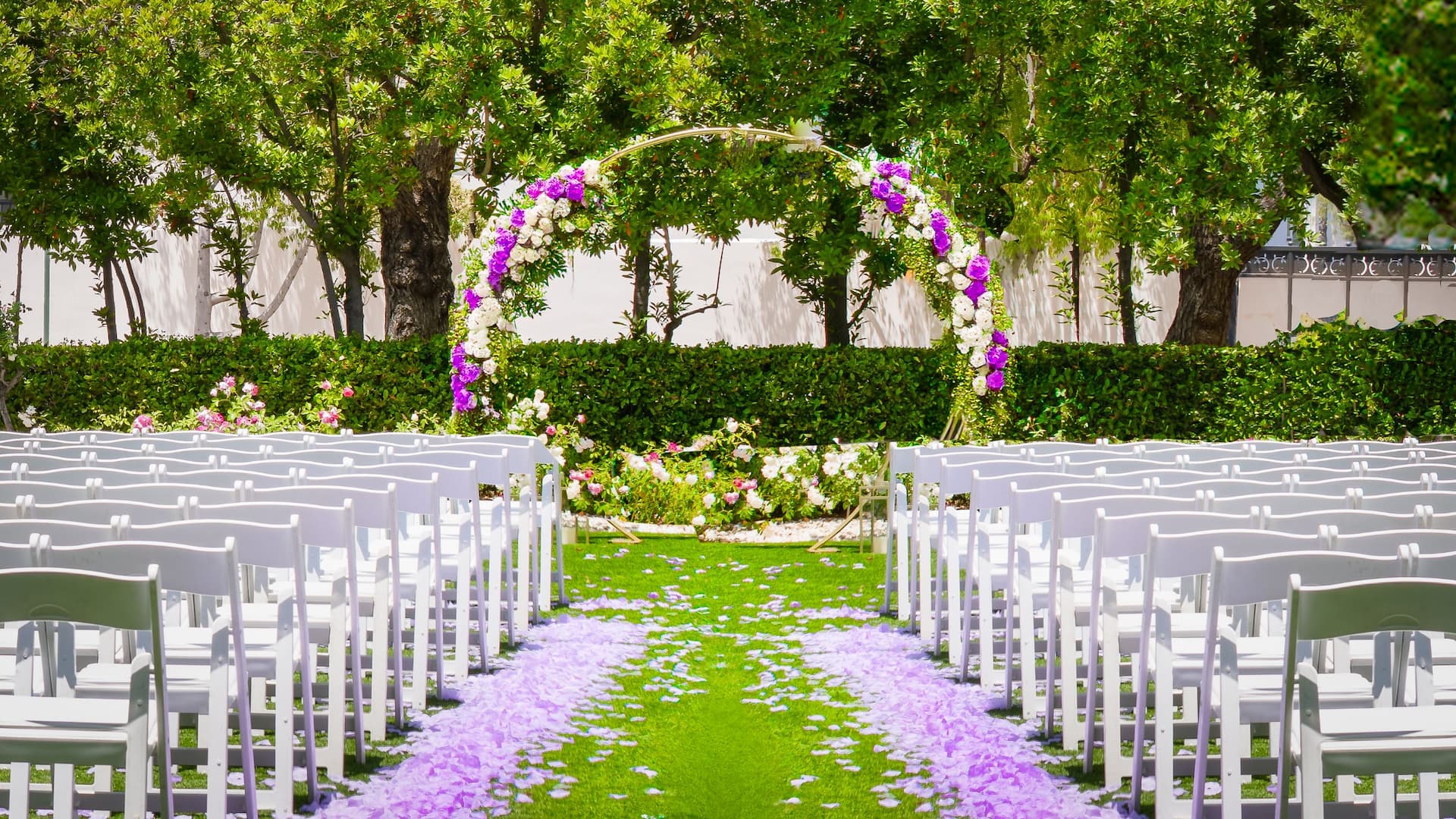 Hyatt Regency Valencia Rose Garden Wedding Arch