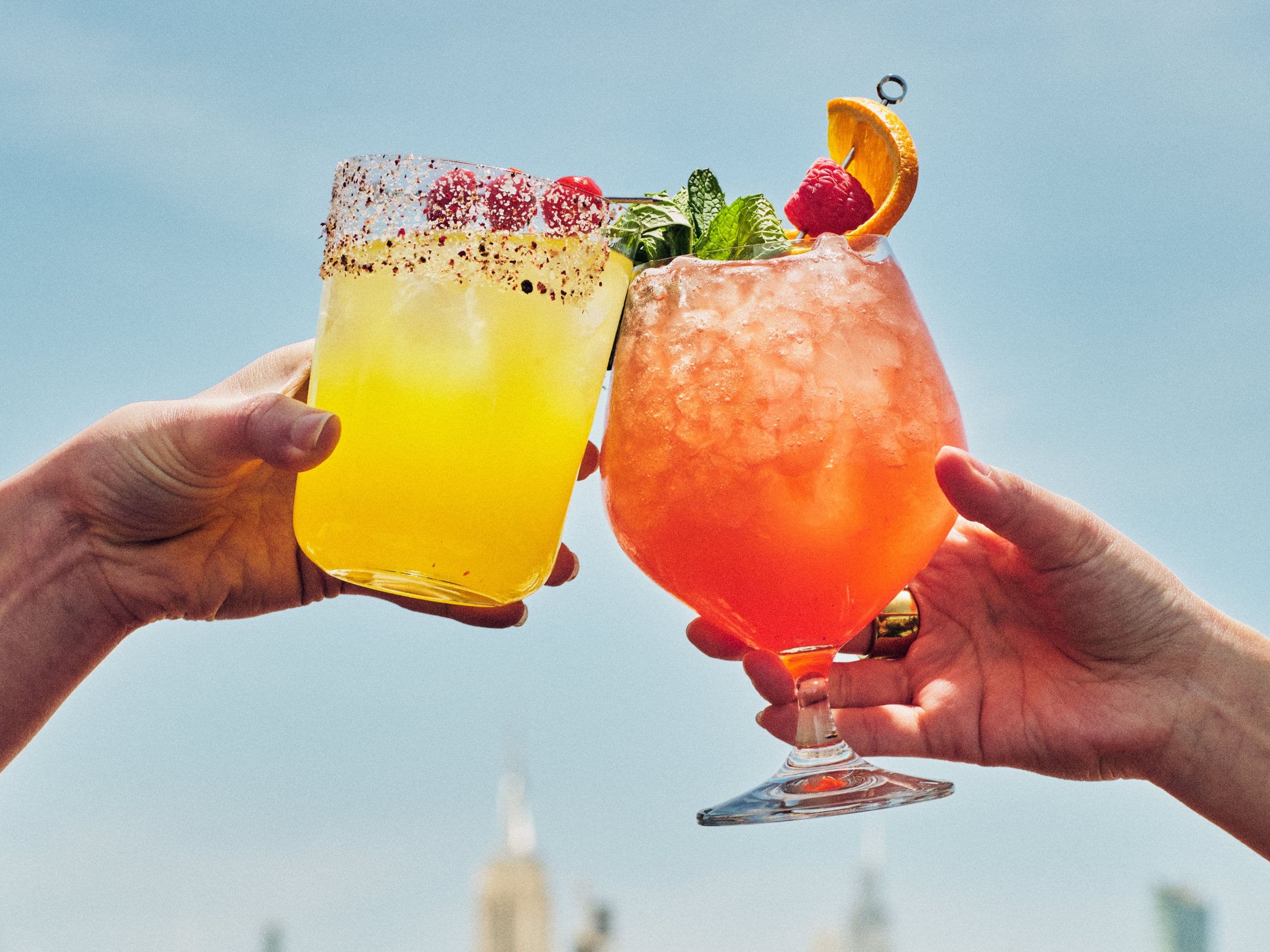 The Manner Cocktail Cheers With Cocktail Close Up