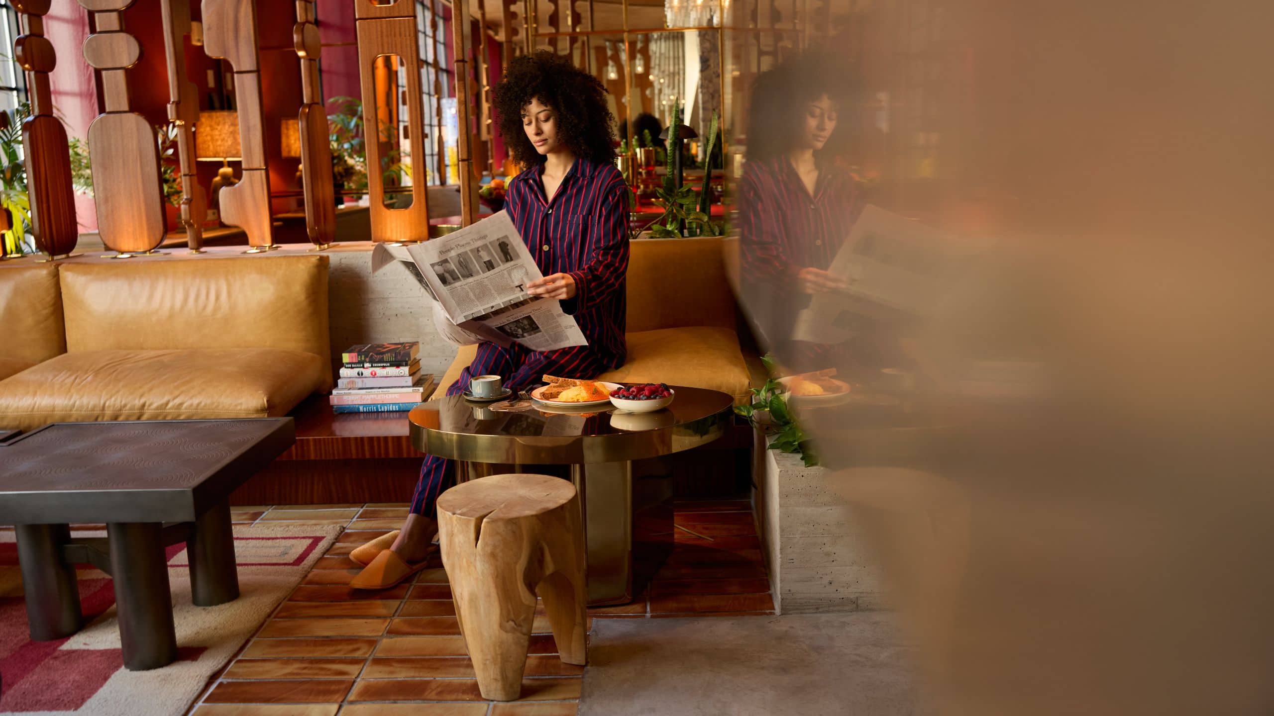 The Manner The Apartment Guest With Newspaper