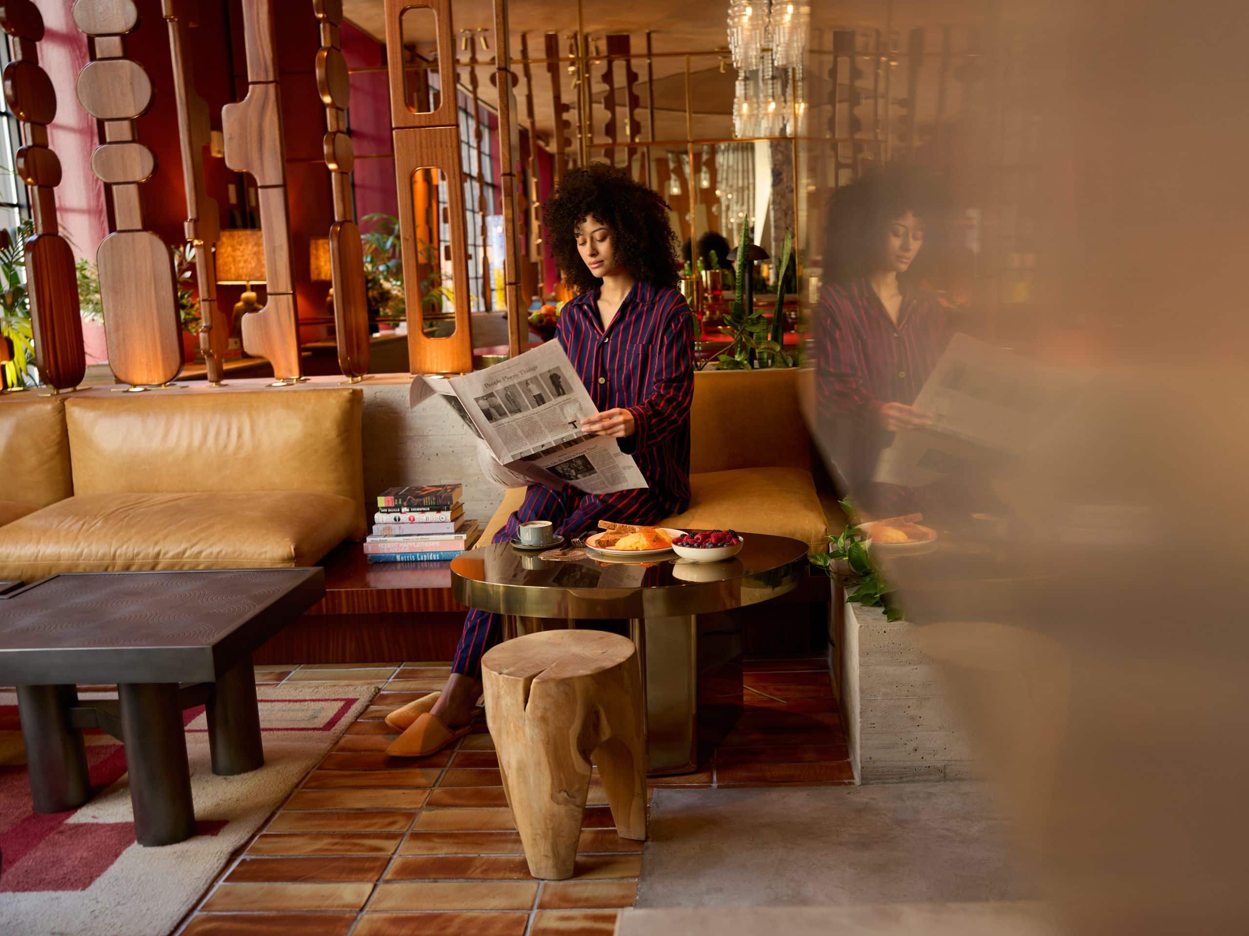 The Manner The Apartment Guest With Newspaper