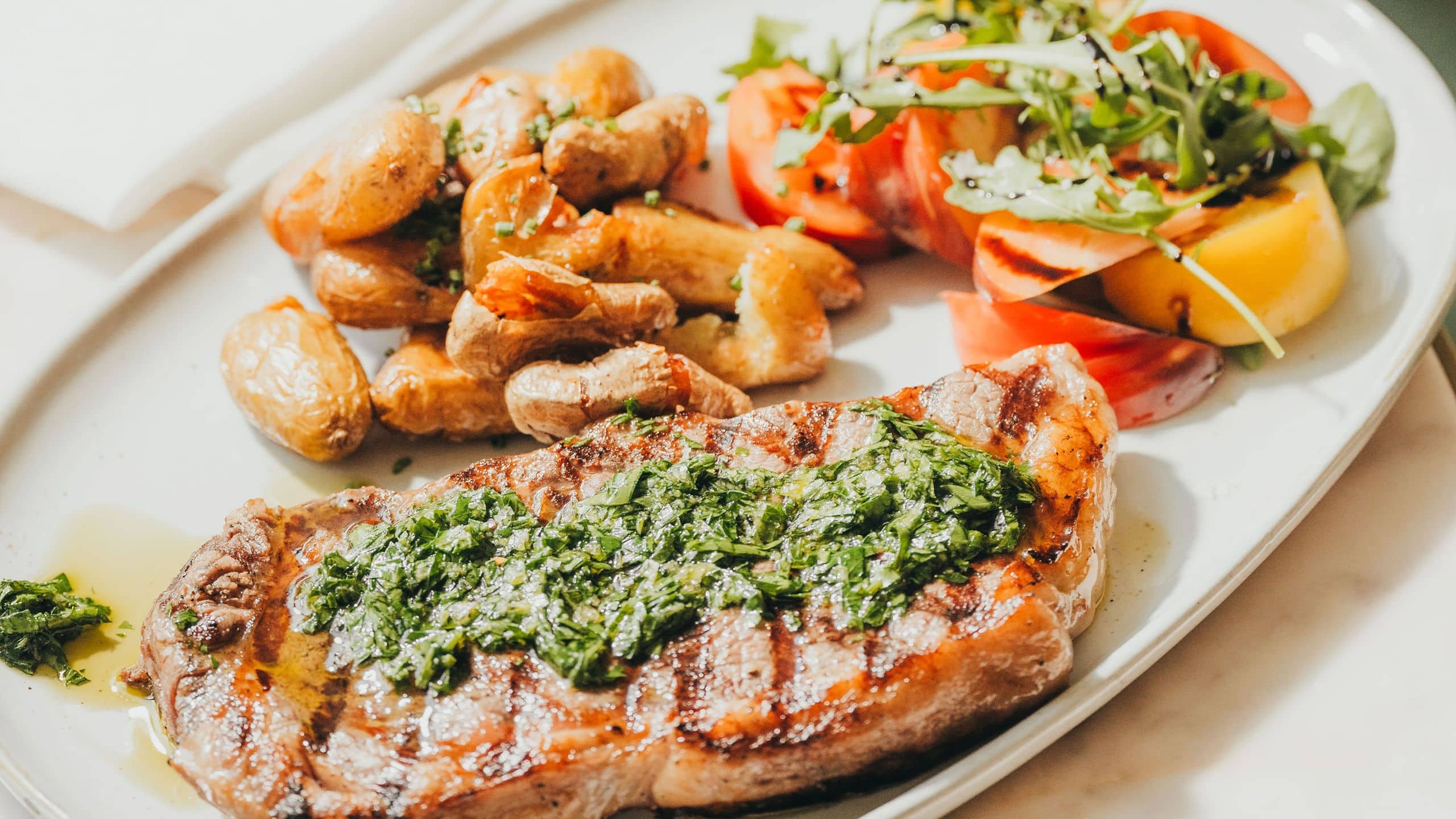 Hyatt Centric Downtown Sacramento 7th Street Standard Grilled Ribeye Potatoes