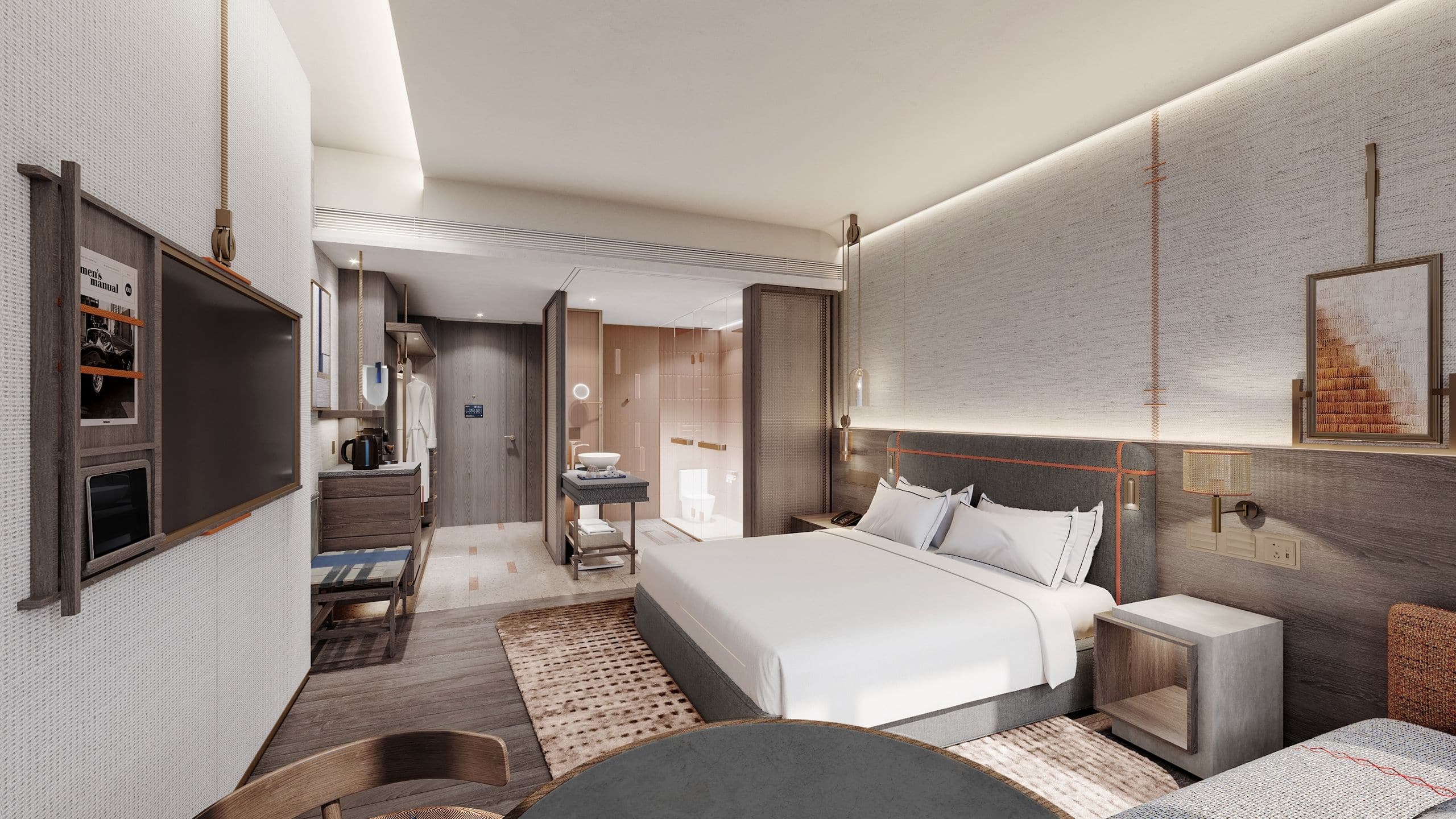 Suzhou Xiangcheng Hotel and Suites Rendering Yuan Tower King Bed