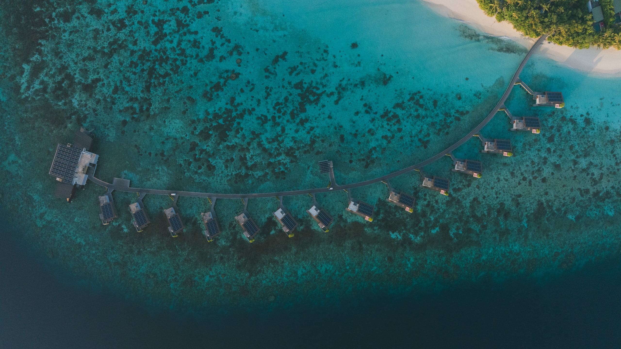 Park Hyatt Maldives Hadahaa Drone Overwater Villas