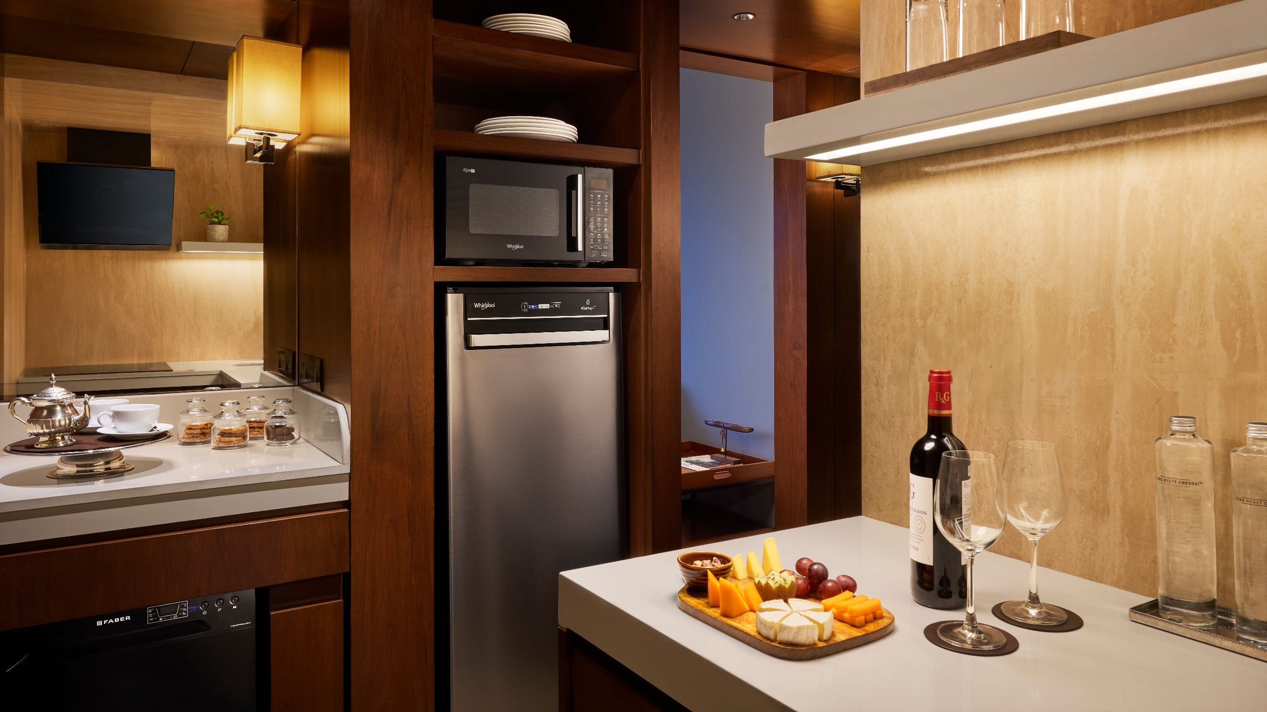2 of 5 Park Hyatt Chennai Studio Suite Kitchenette Wine Cheese