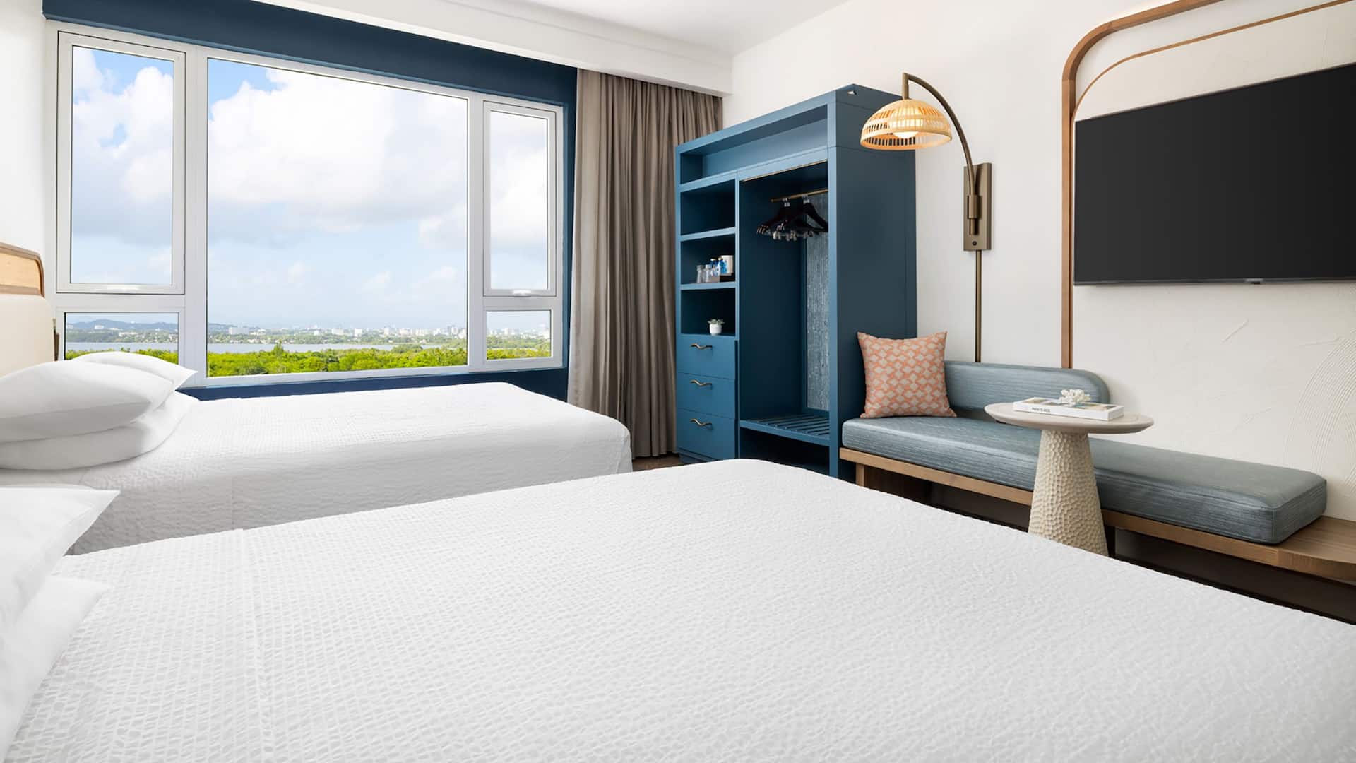 1 of 1 Hyatt Centric San Juan Isla Verde Double Bedded Room Closet And Built Ins