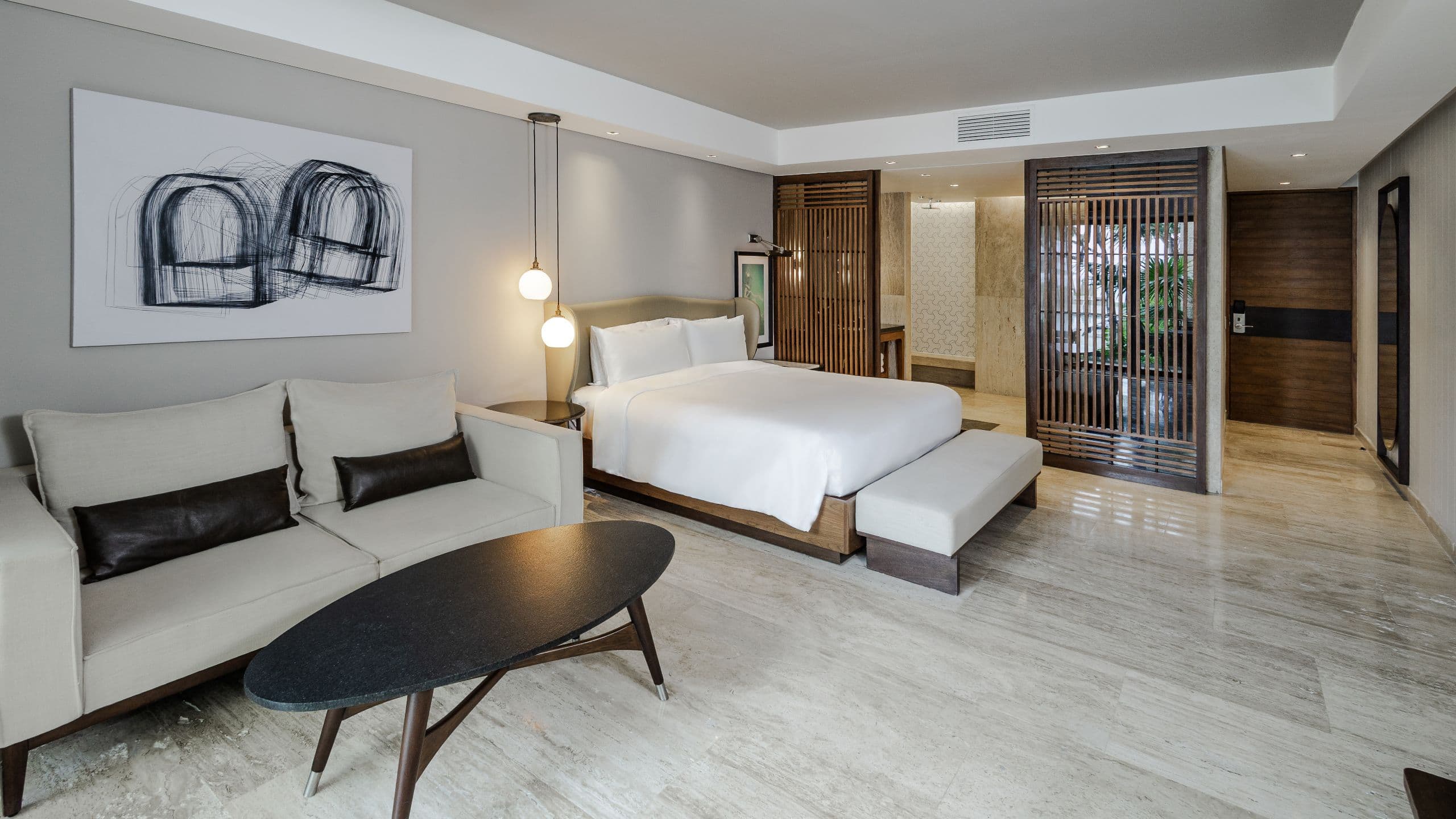 Hyatt Centric Playa del Carmen King Bed Pool View Beach House Sofa