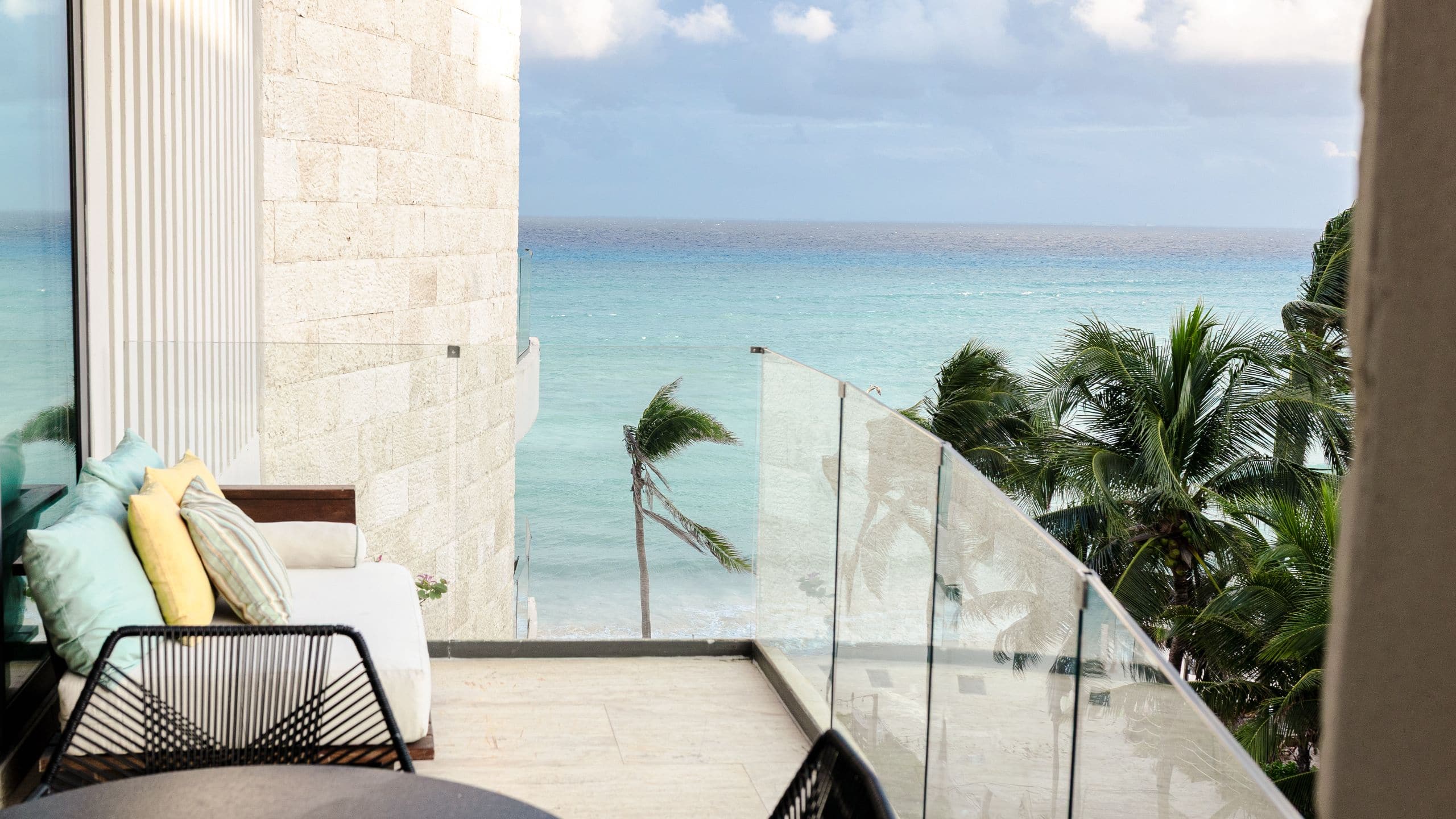 Hyatt Centric Playa del Carmen King Bed Partial Ocean View Beach House View