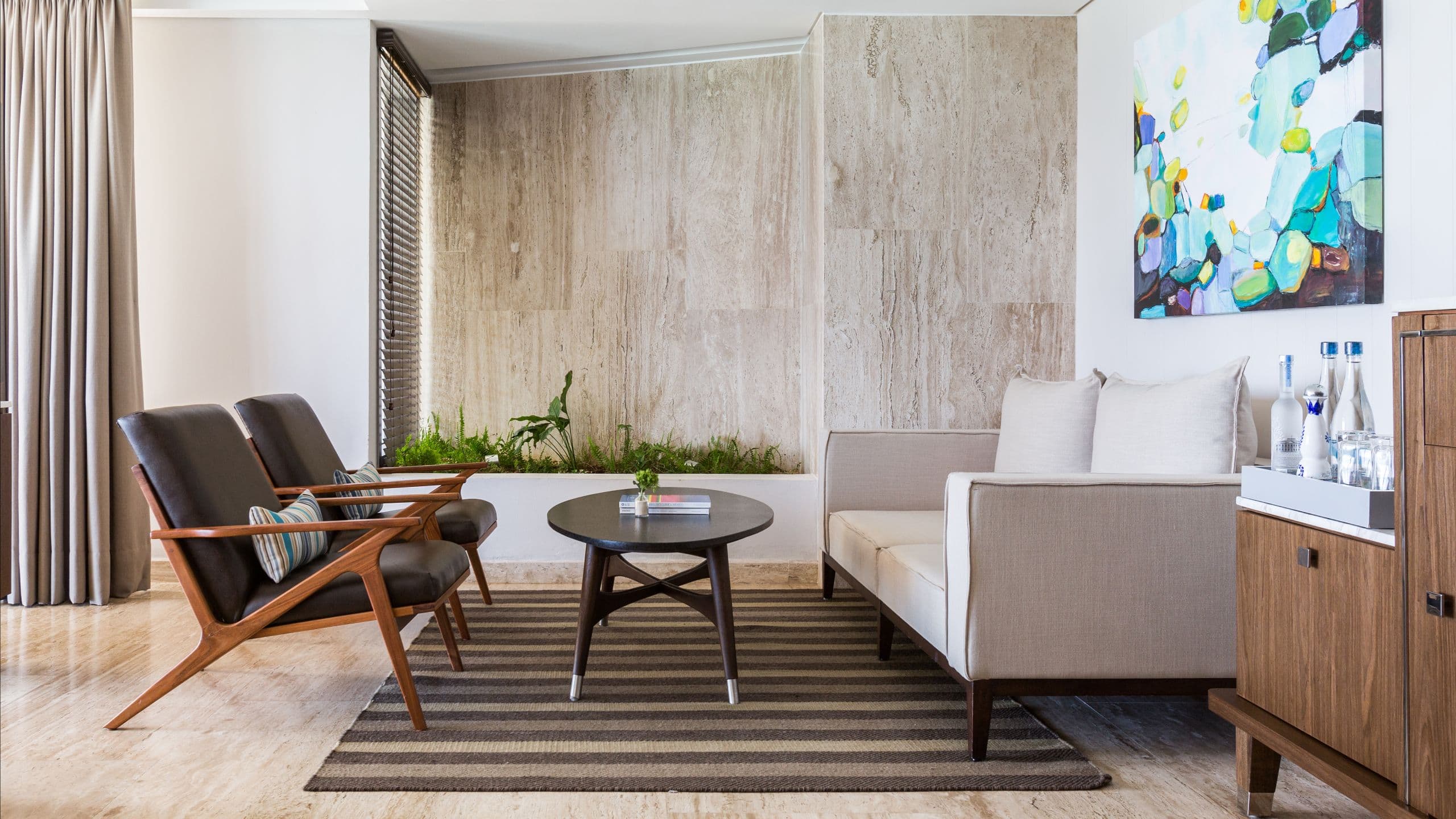 Hyatt Centric Playa del Carmen Panoramic Oceanfront Suite Beach House Living Room