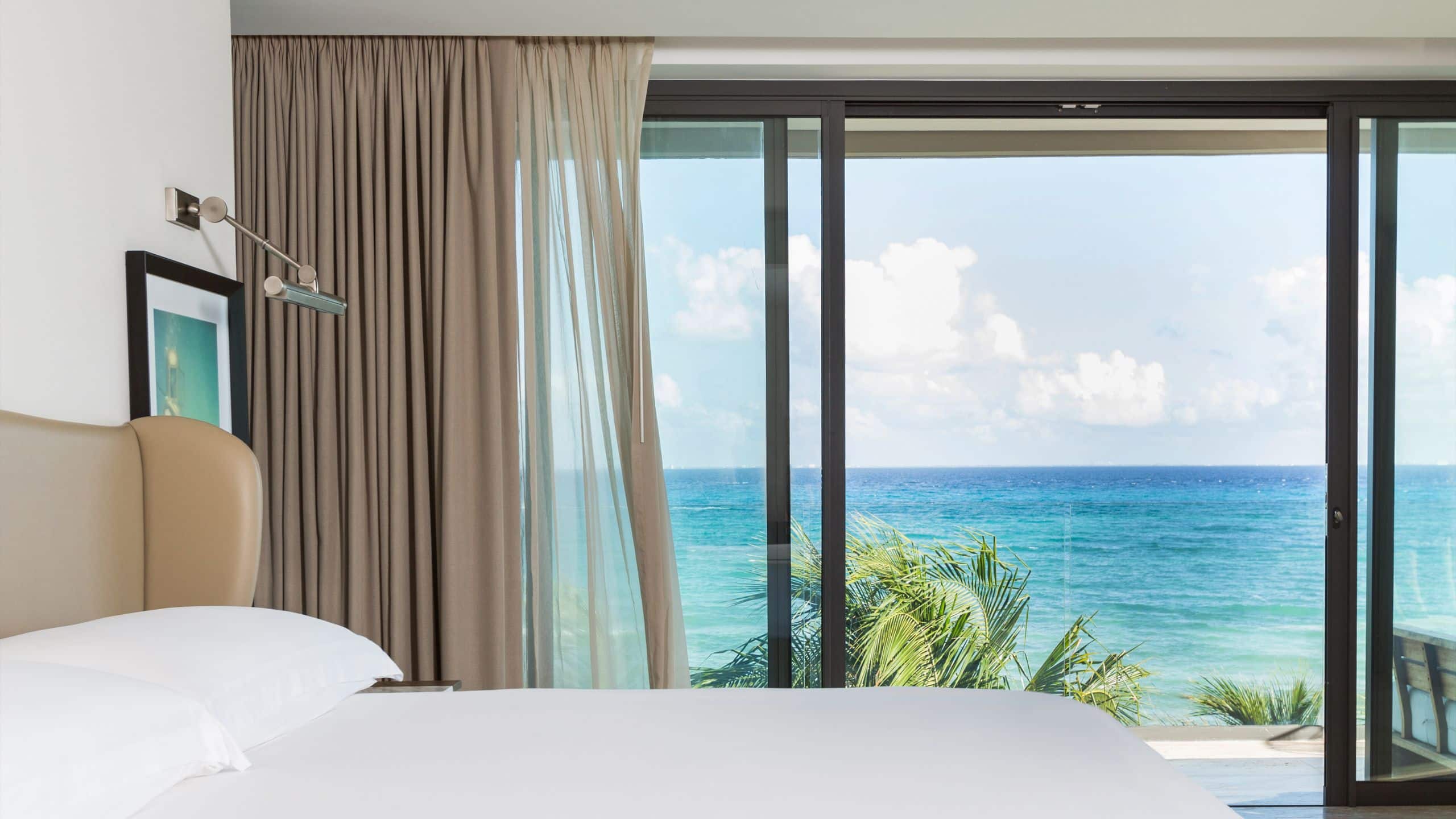 Hyatt Centric Playa del Carmen Panoramic Oceanfront Suite Beach House Bed