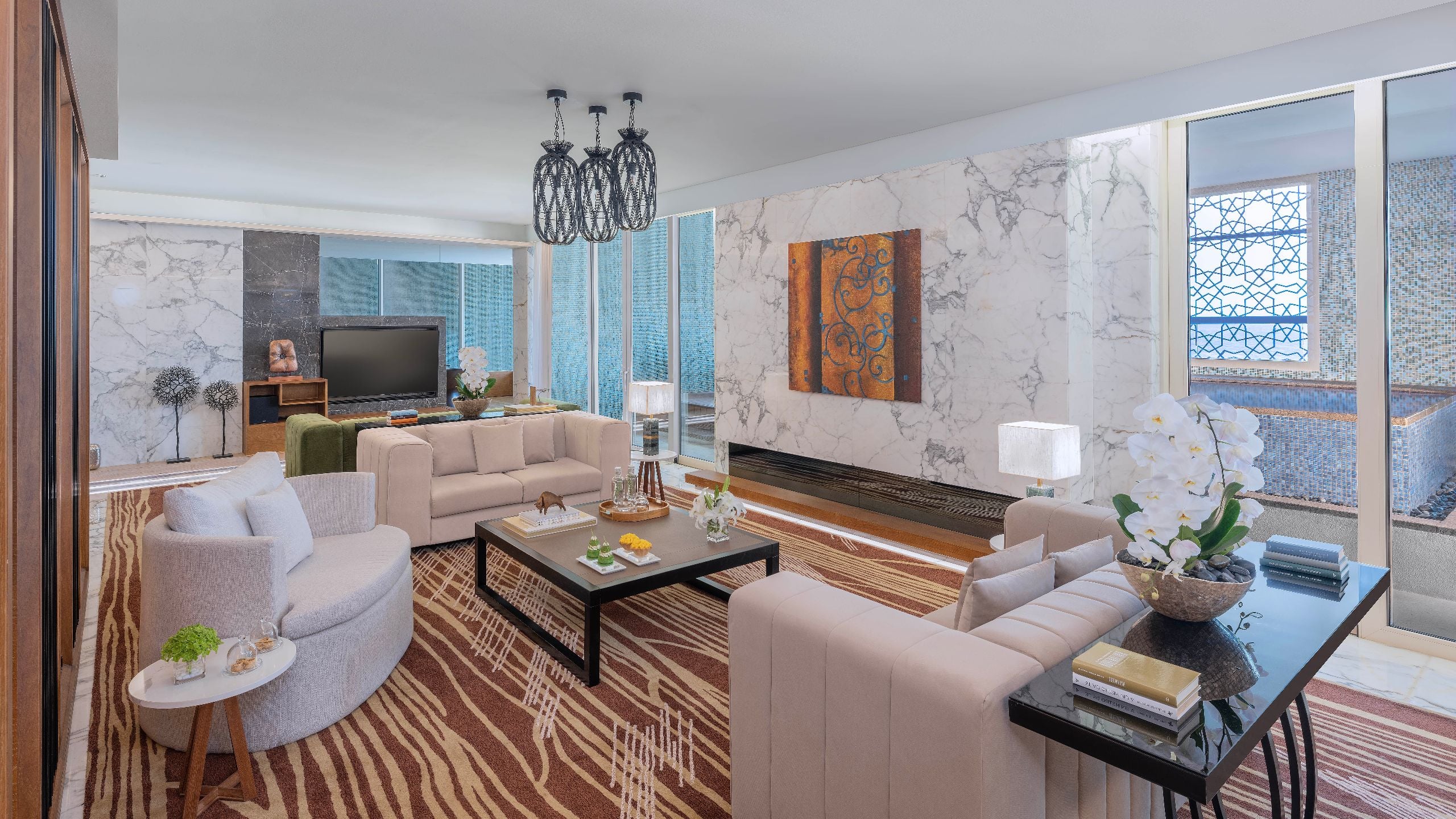 Park Hyatt Abu Dhabi Hotel and Villas Presidential Suite Living Room