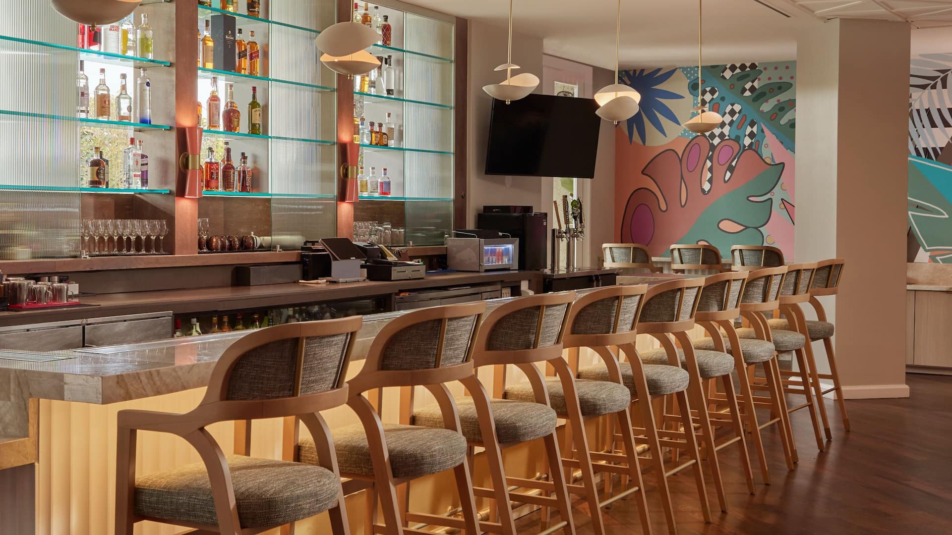 1 of 6 Hyatt Centric Delfina Santa Monica Coastal Harvest Bar Seating