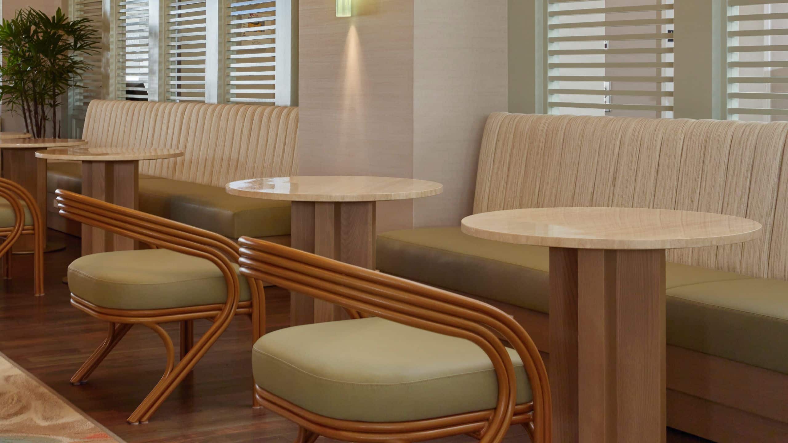 Hyatt Centric Delfina Santa Monica Lobby Seating And Tables