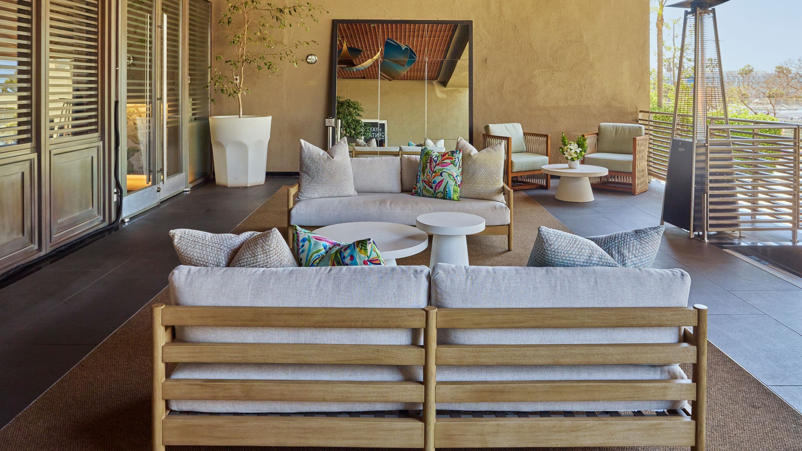 Hyatt Centric Delfina Santa Monica Hotel Entrance Seating