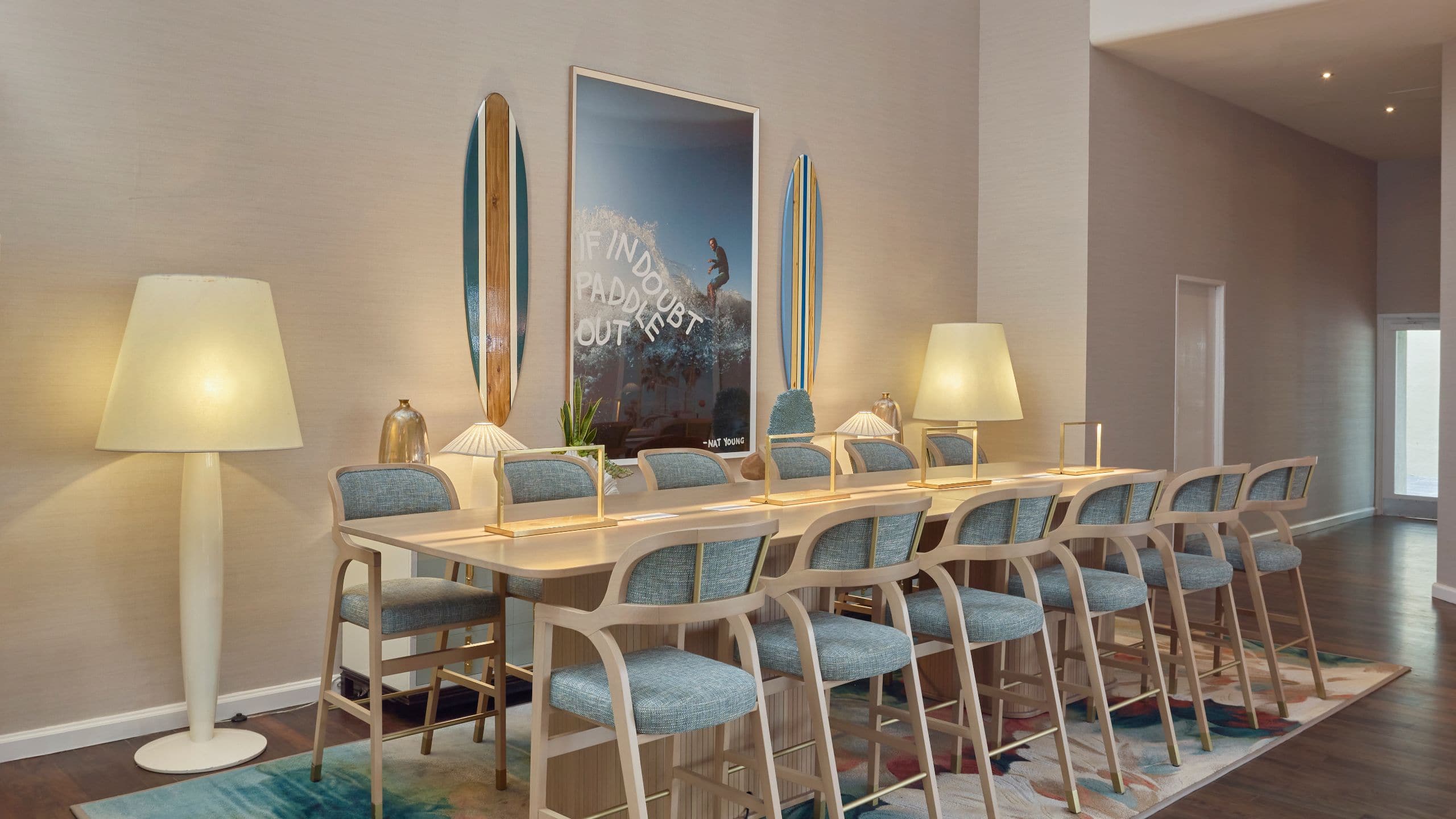 Hyatt Centric Delfina Santa Monica Lobby Table Seating