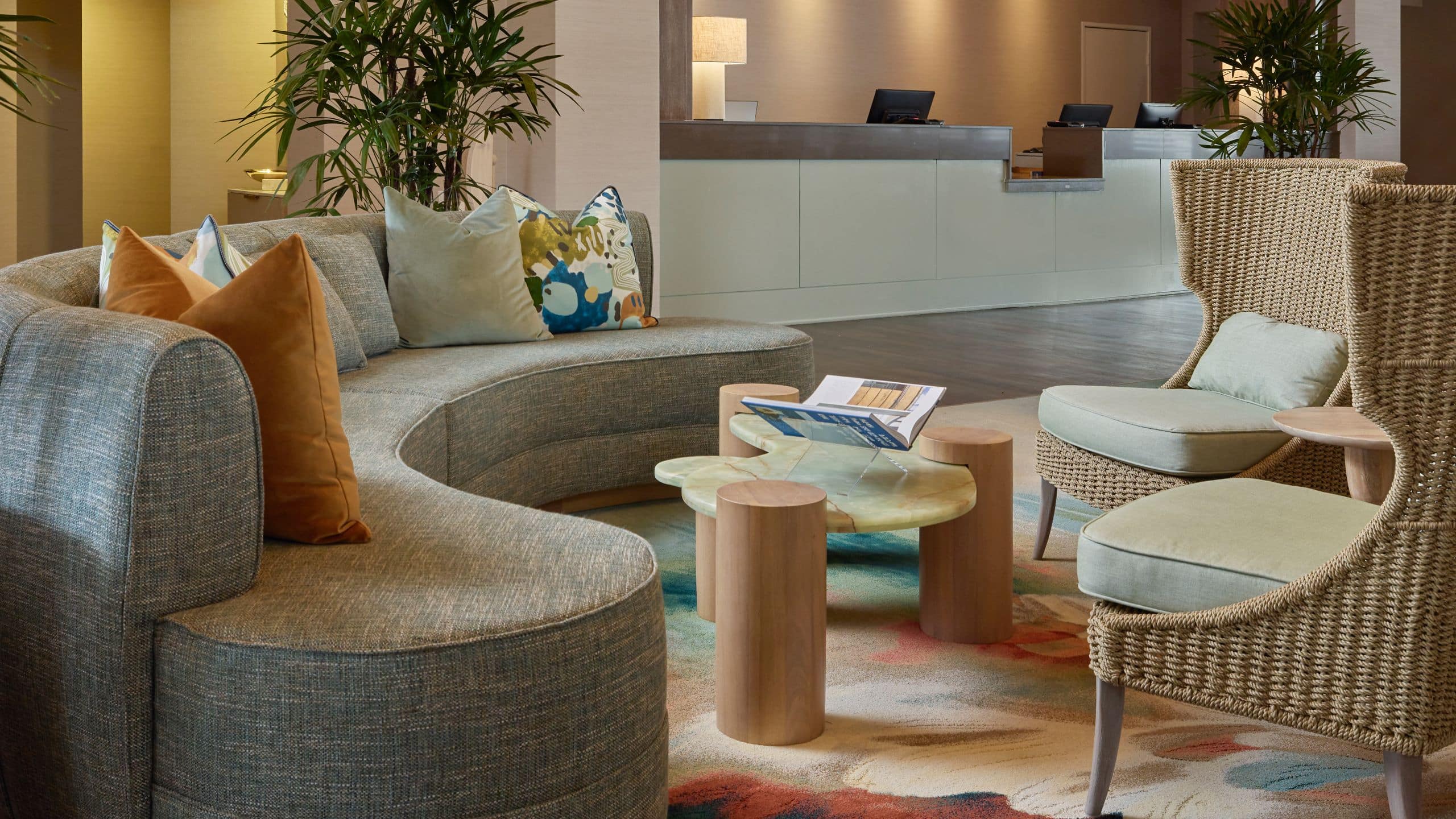 Hyatt Centric Delfina Santa Monica Lobby Seating Sofa Details