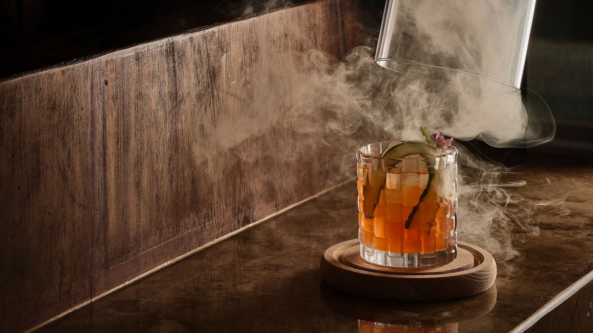 Hyatt Regency Koh Samui Kube Cocktail With Smoke