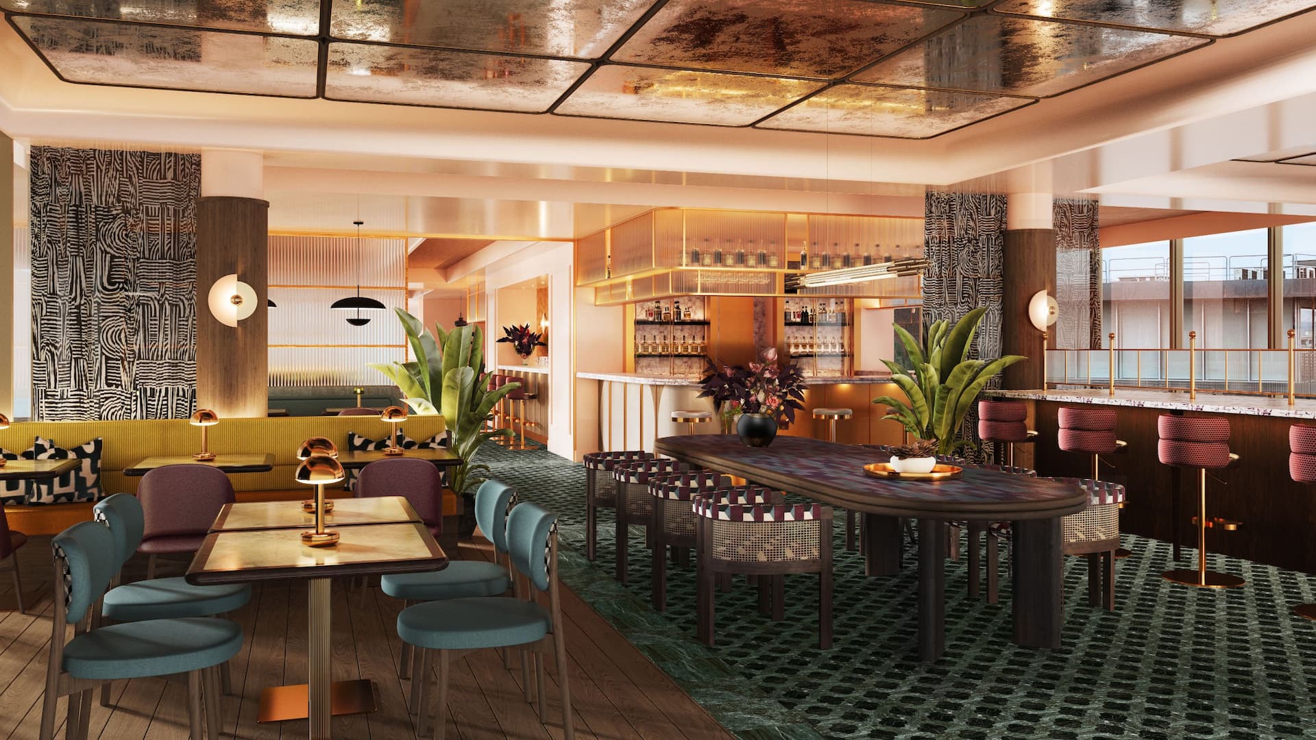 Hyatt Regency Rome Central American Bar Daytime