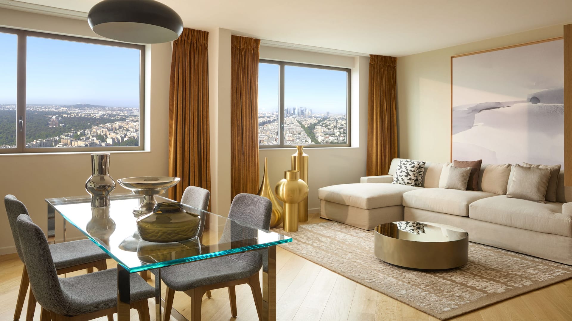 Hyatt Regency Paris Étoile Executive Suite Table Livingroom View