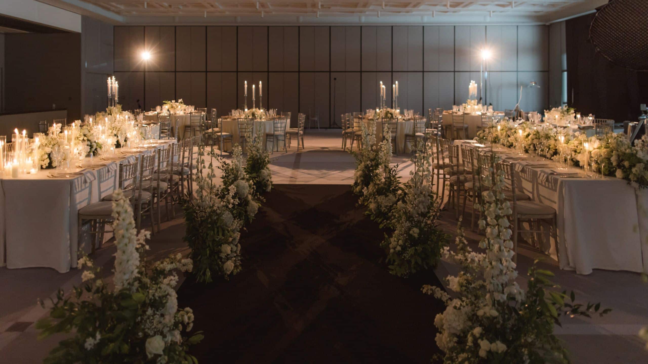 Park Hyatt London River Thames Wedding Dinner Set Up