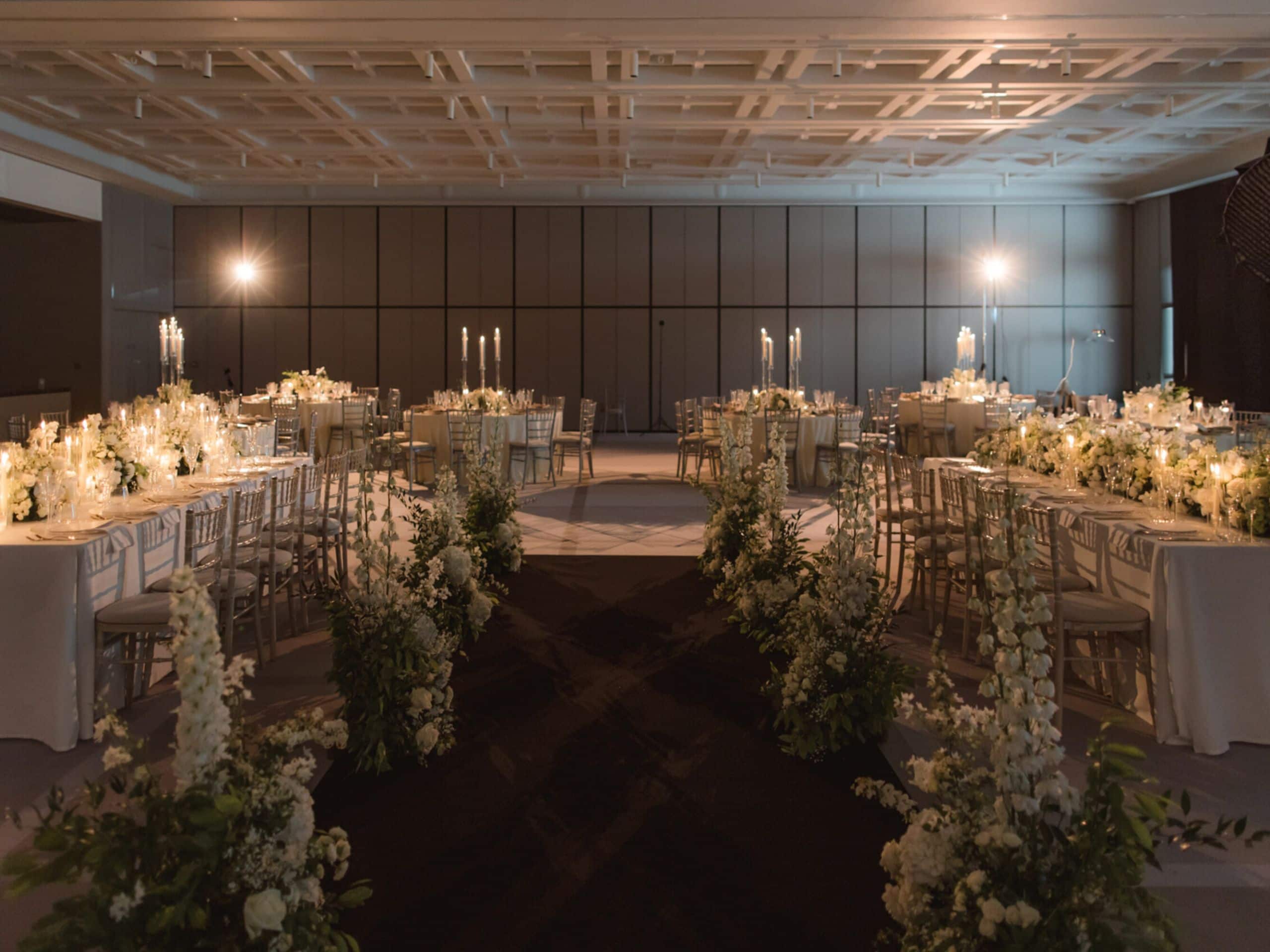 Park Hyatt London River Thames Wedding Dinner Set Up