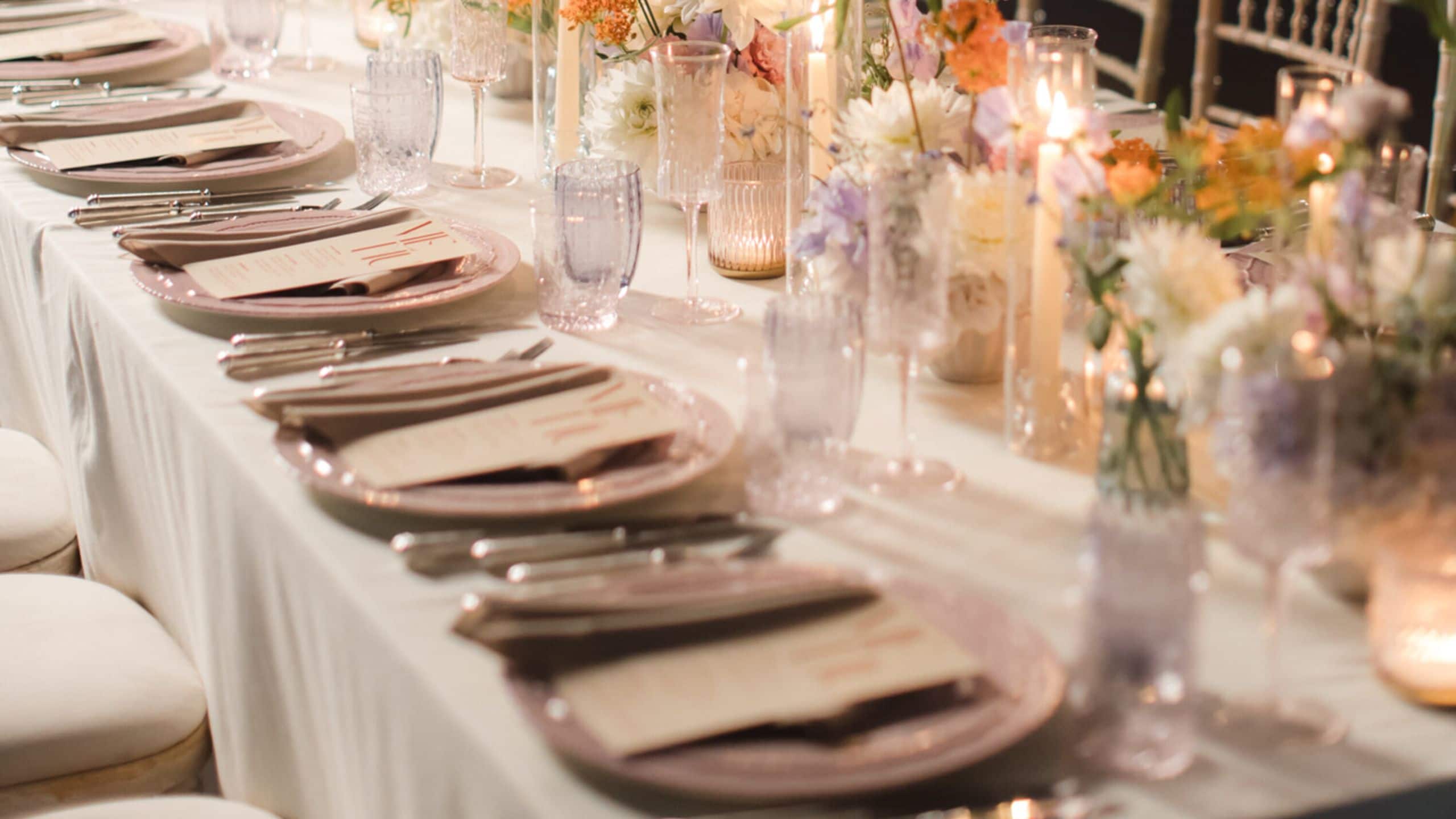 Park Hyatt London River Thames Wedding Table Set Up