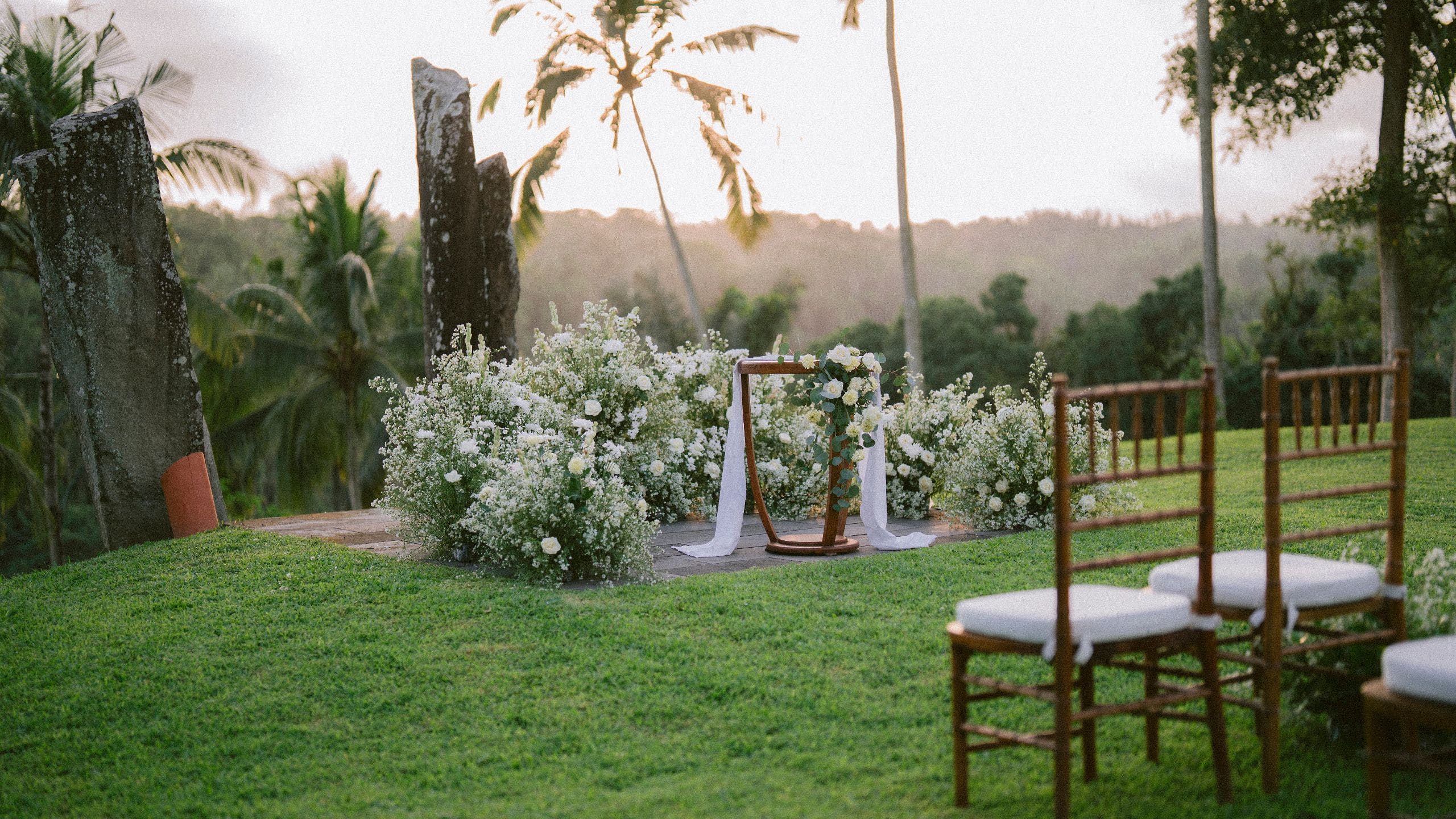 Alila Ubud Sunset Wedding Ceremony Altar
