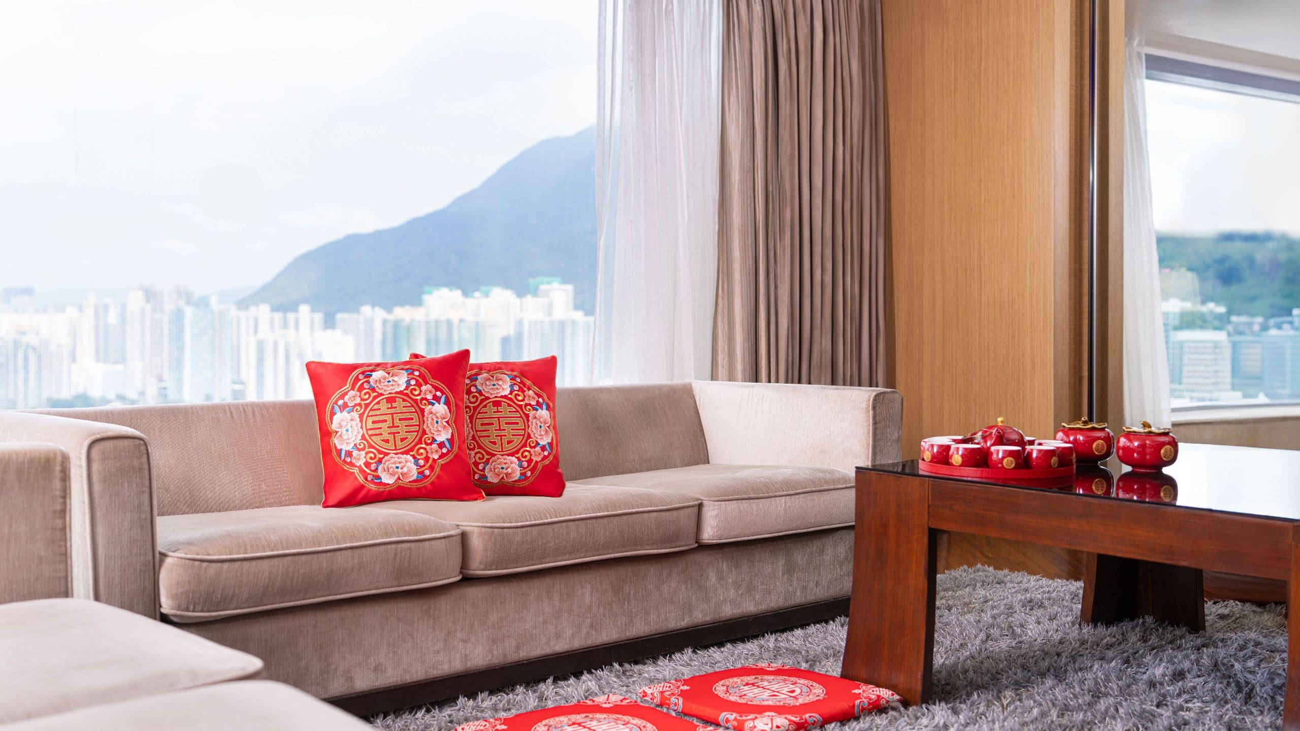 Hyatt Regency Hong Kong, Sha Tin Presidential Suite Wedding Set Up At Living Room
