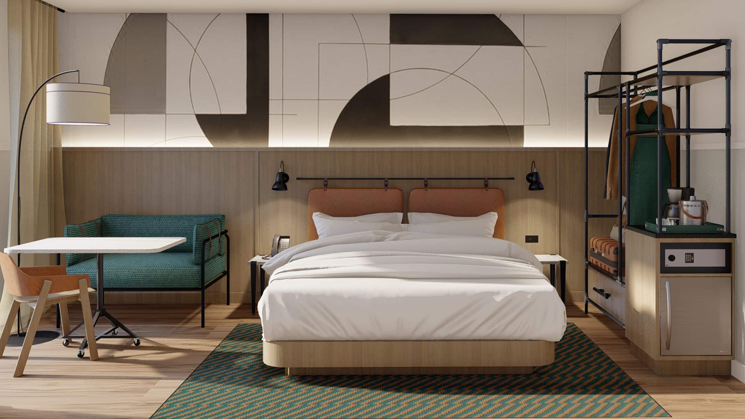 Caption by Hyatt Chattanooga Downtown Guestroom Layout