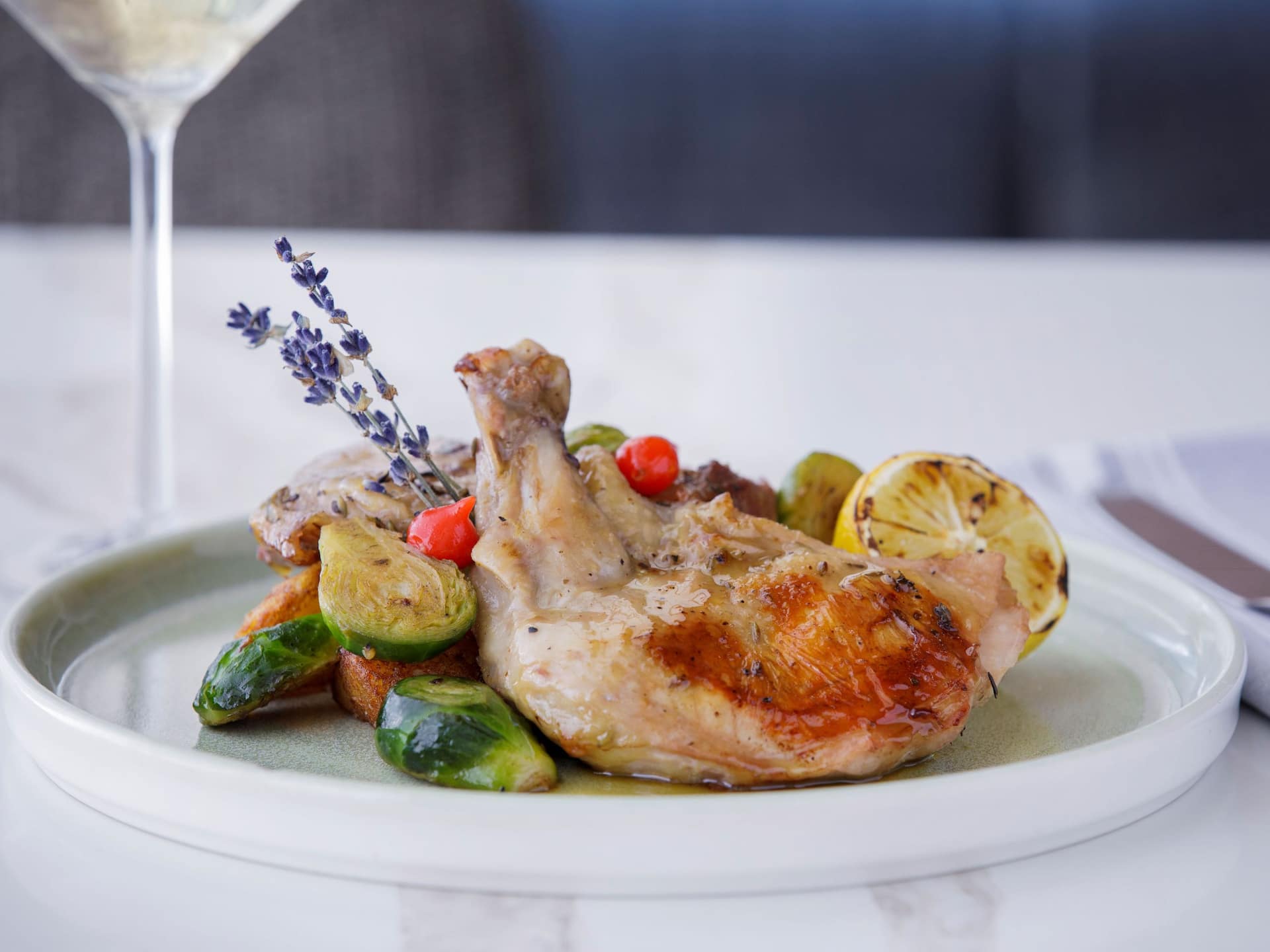 Hyatt Regency Jersey City on the Hudson Lavender Chicken