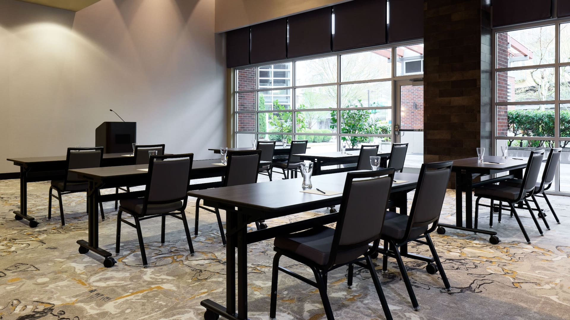 1 of 2 Hyatt House Seattle/Redmond Meeting Space Classroom Smaller Setup Angle