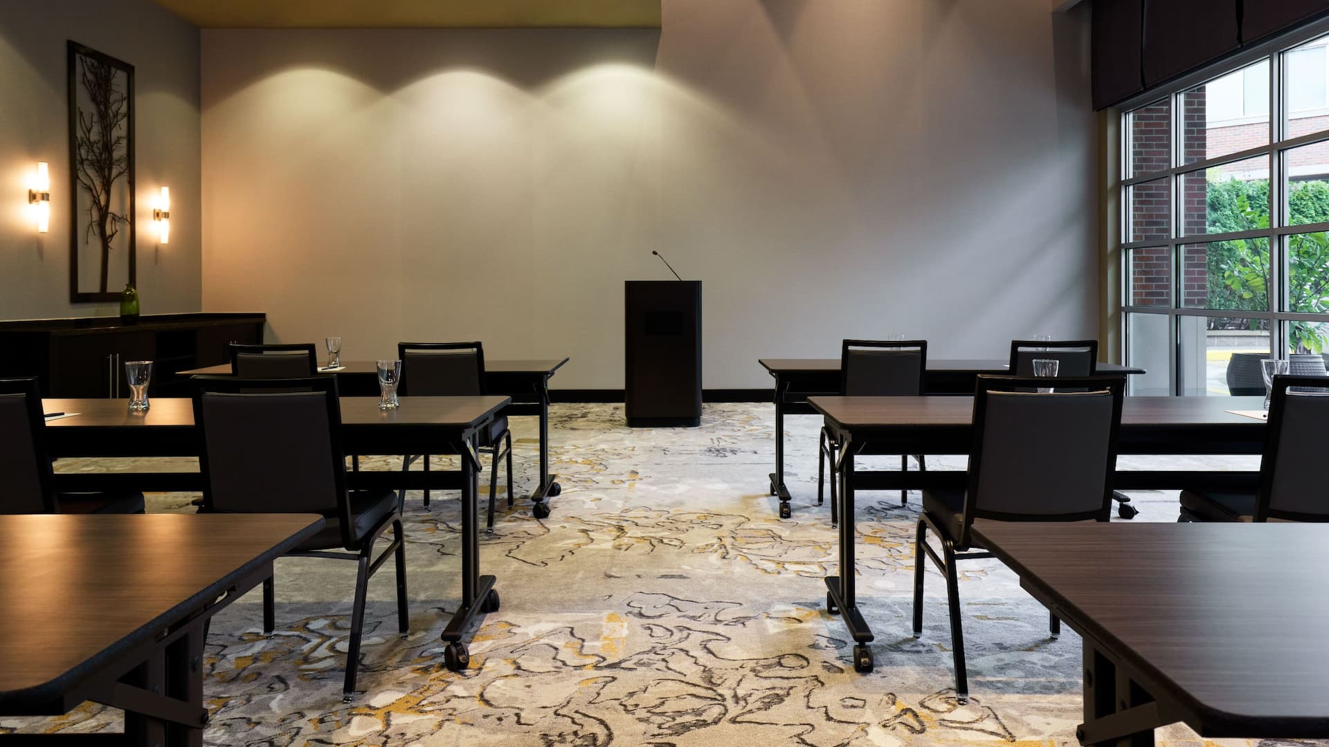 1 of 2 Hyatt House Seattle/Redmond Meeting Space Classroom Smaller Setup Straight