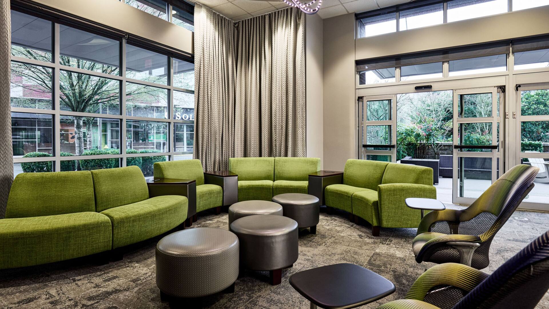 3 of 4 Hyatt House Seattle/Redmond The Gathering Room Seating Area With Patio