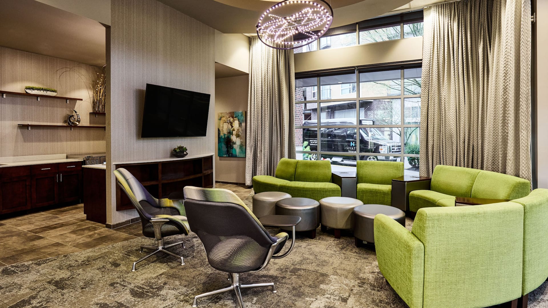 Hyatt House Seattle/Redmond The Gathering Room Seating Area