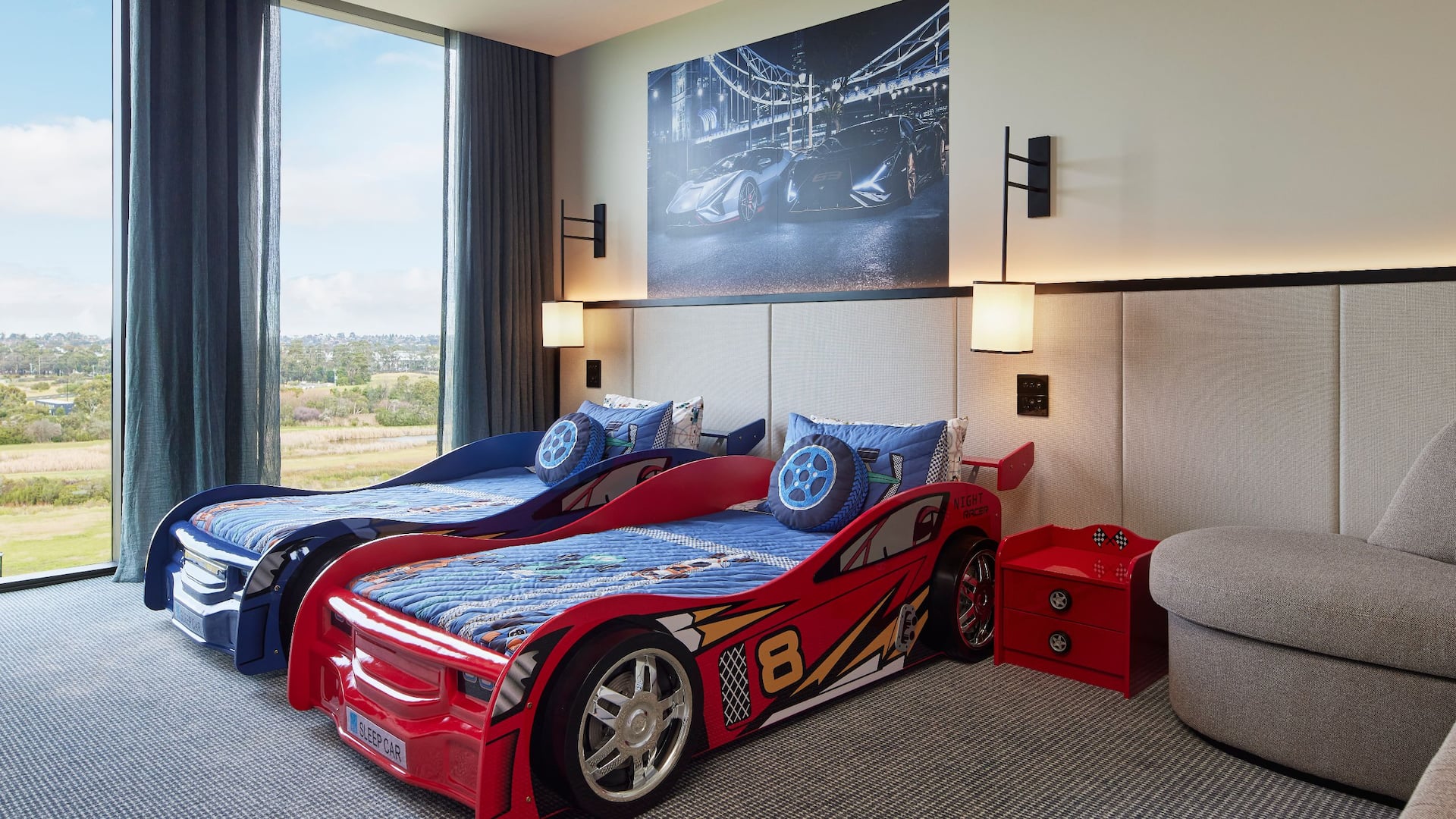 Hyatt Place Melbourne Caribbean Park Race Car Twin Beds