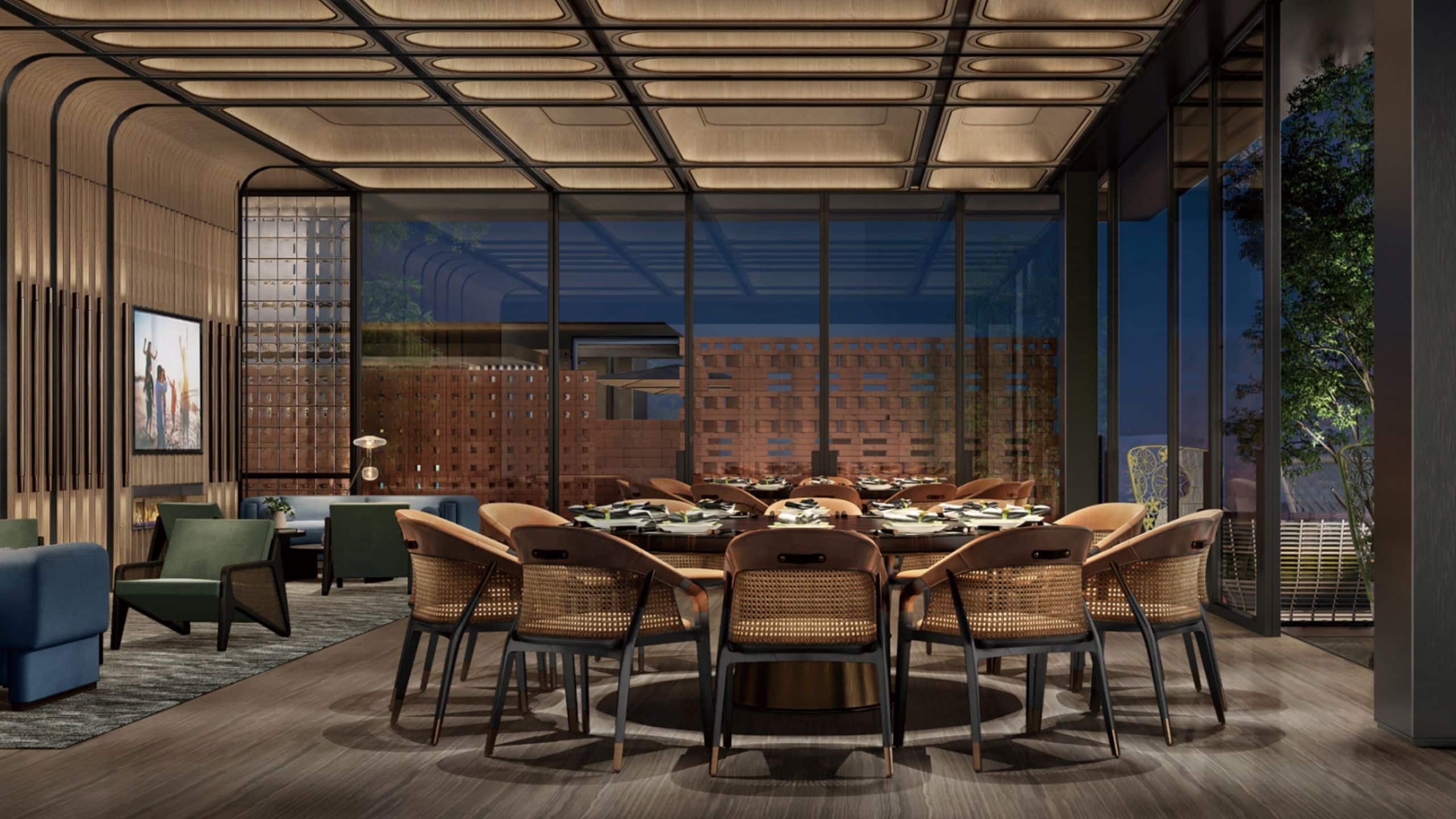 Hyatt Centric The Ring Chengdu All Day Dining Restaurant Night