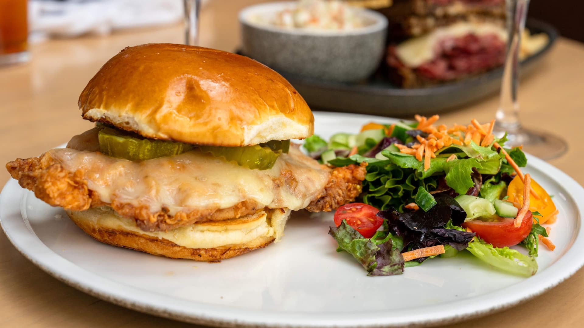 Hyatt Regency Crystal City at Reagan National Airport Fried Chicken Sandwich With Salad