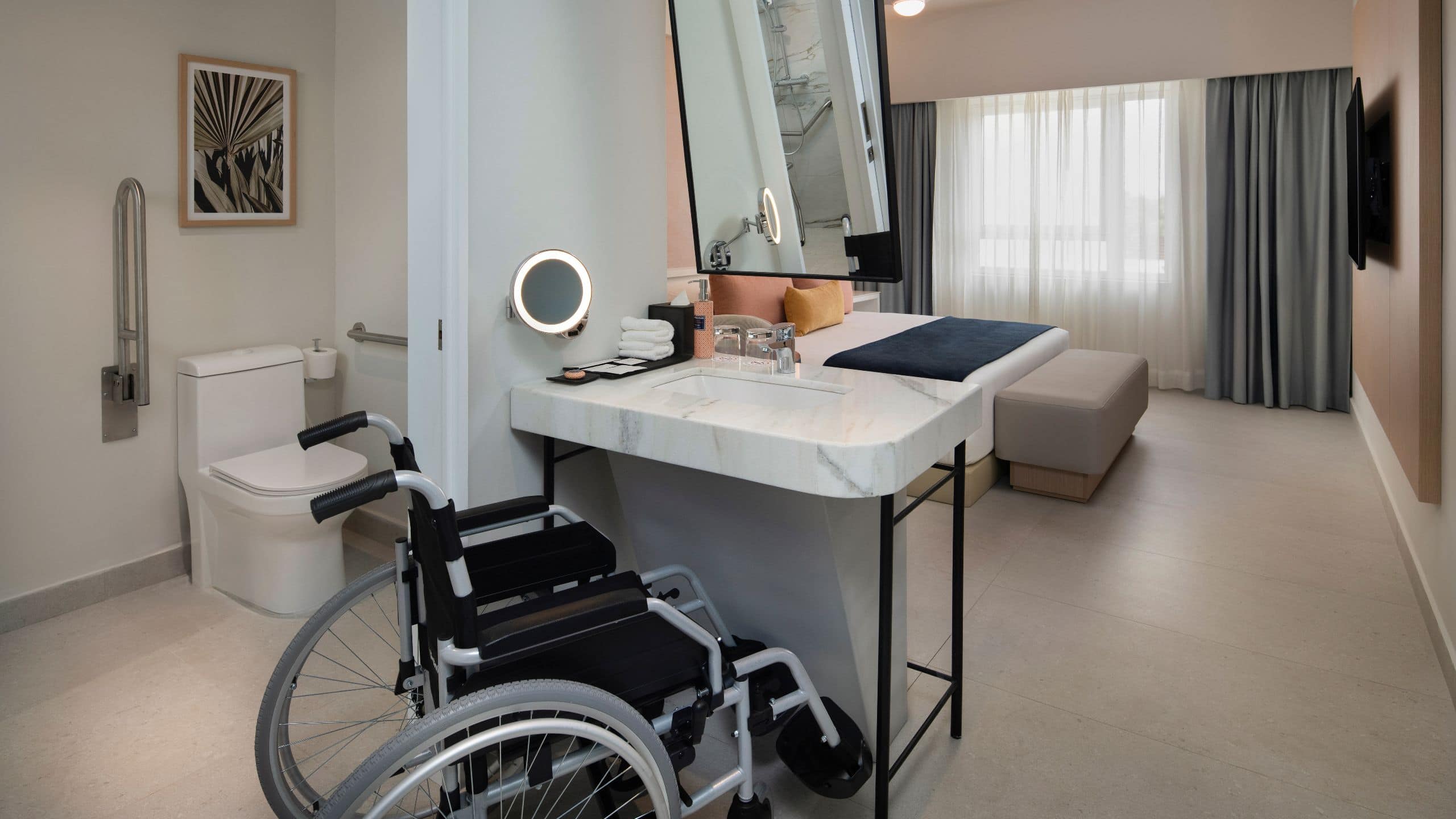 Royal Beach Hotel Punta Cana Accessible Bathroom Vanity With Wheelchair