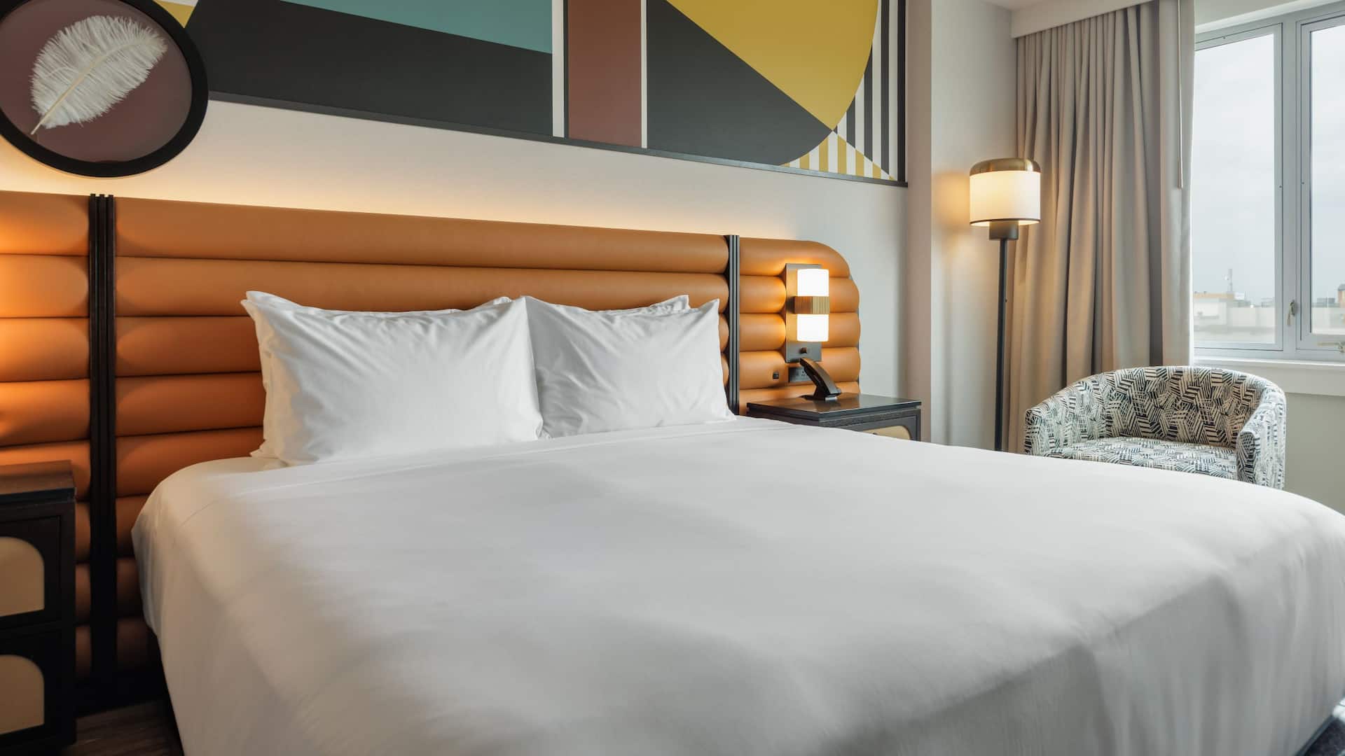 1 of 4 Hyatt Centric Chicago O’Hare King Bed Headboard Detail