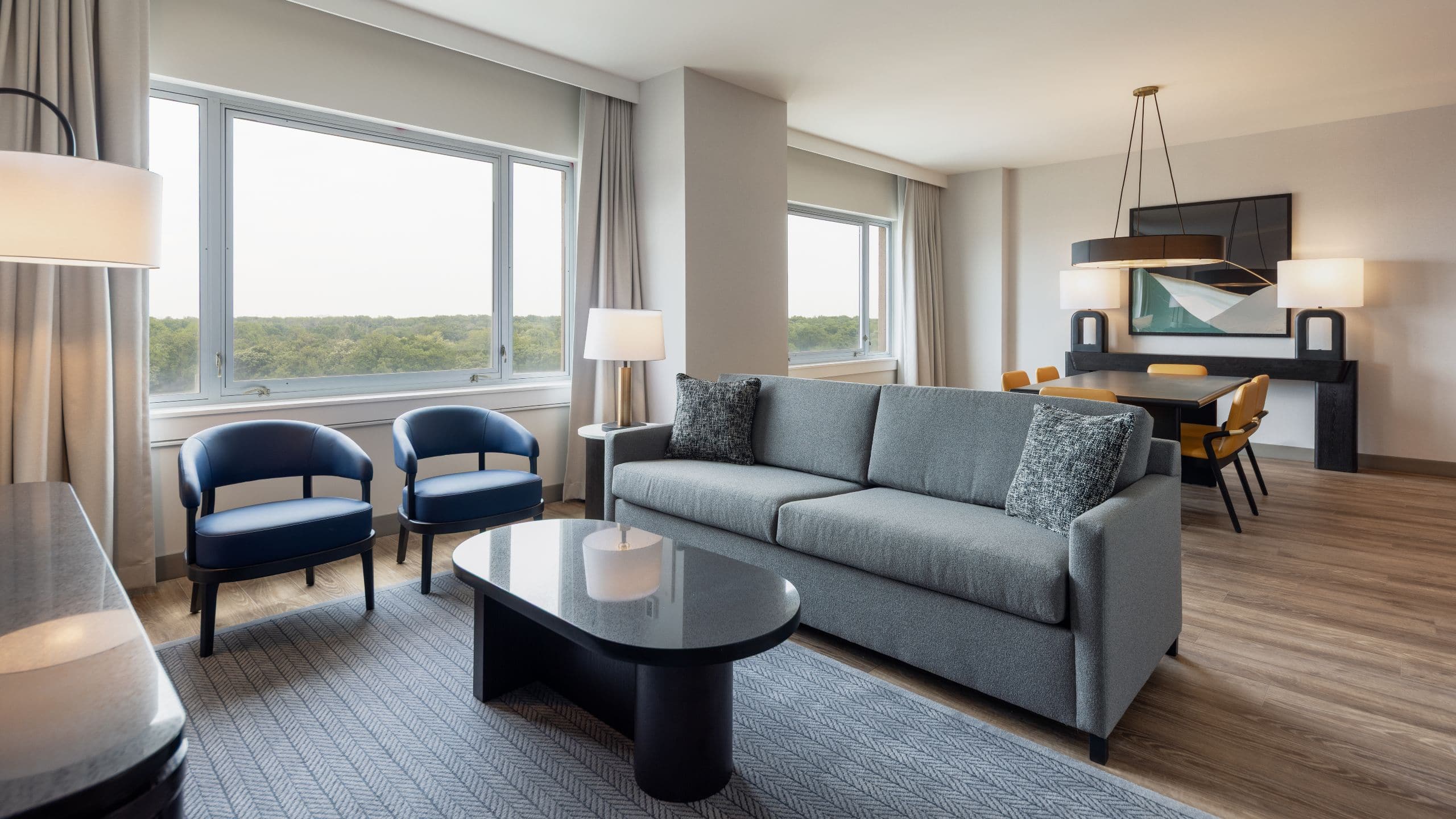 Hyatt Centric Chicago O’Hare Suite Living And Dining Room Area