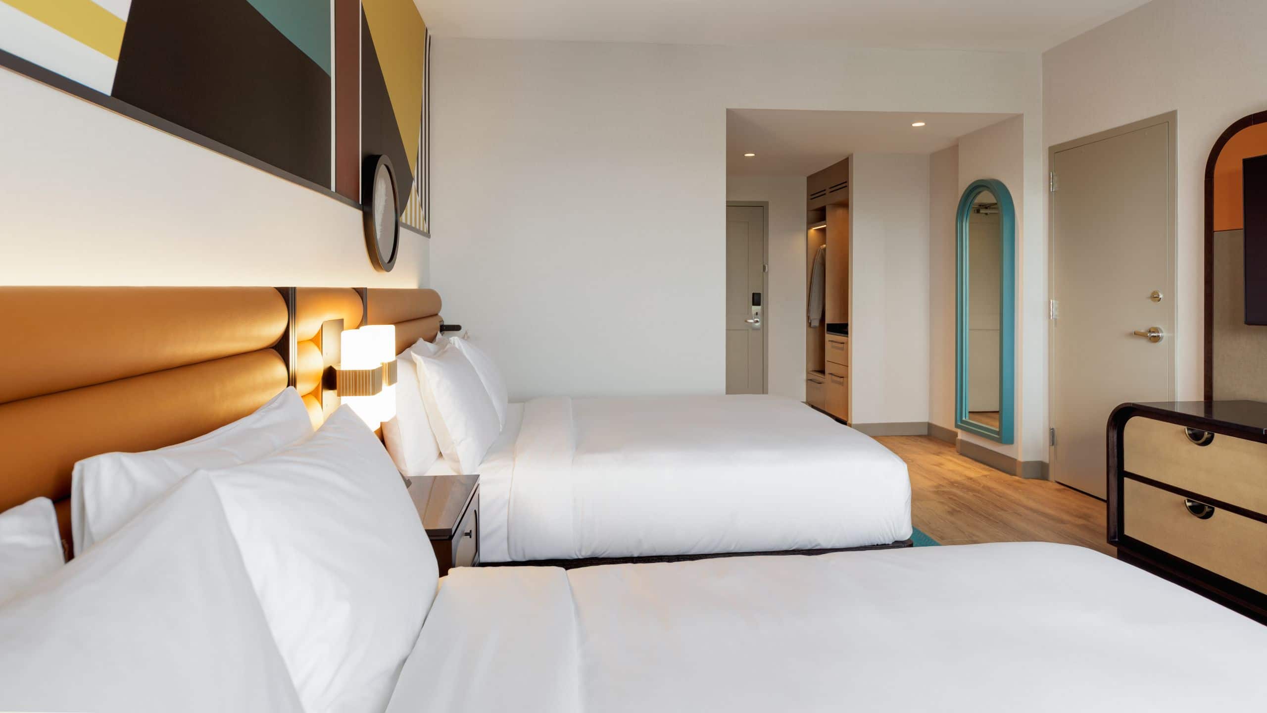Hyatt Centric Chicago O’Hare Two Doubles Guestroom And Entry