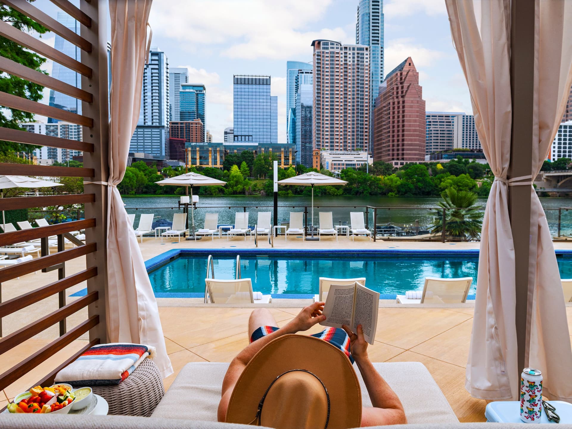 Hyatt Regency Austin Pool Cabana Reading
