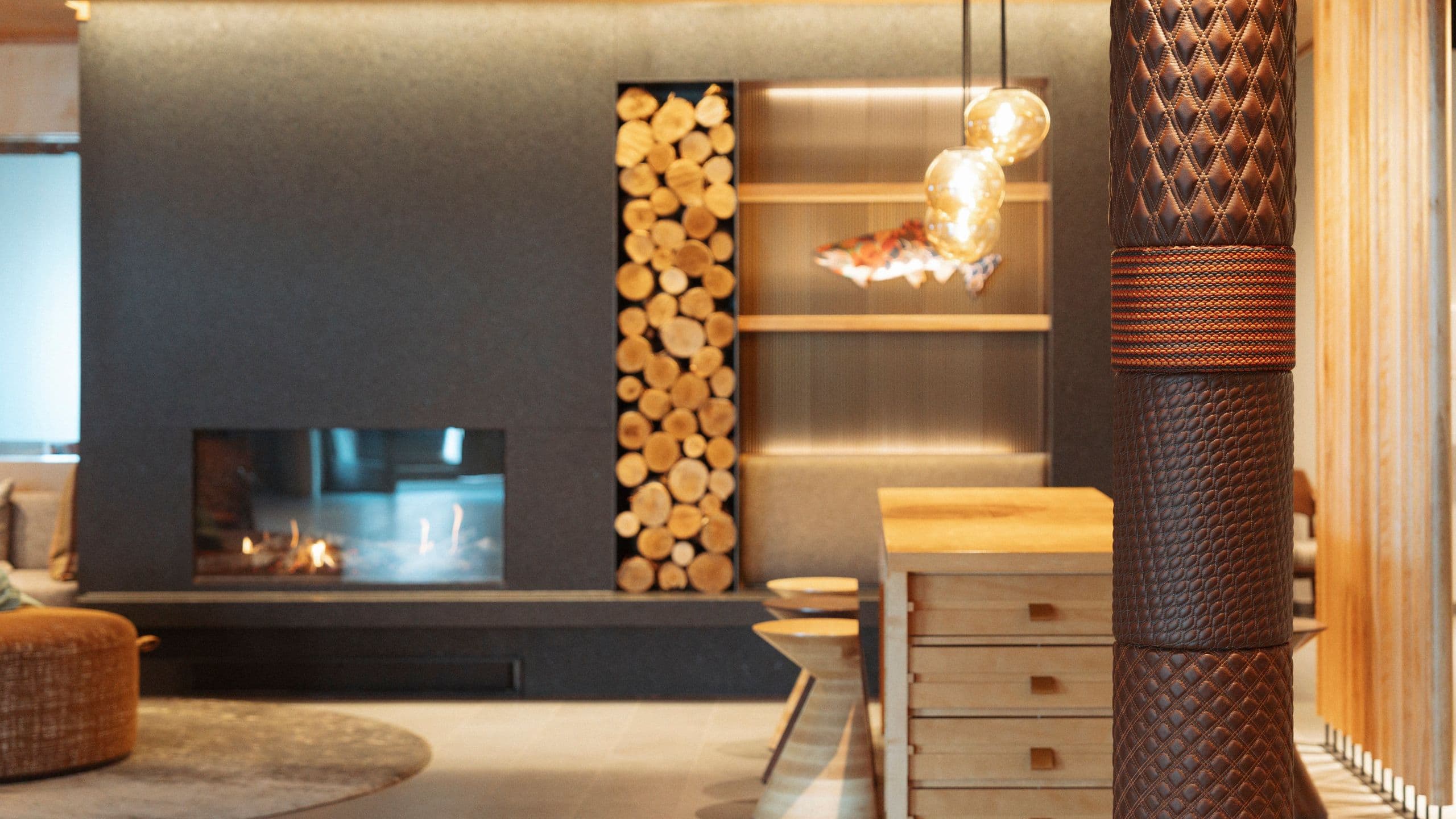 The Wildbirch Hotel Lobby Fireplace