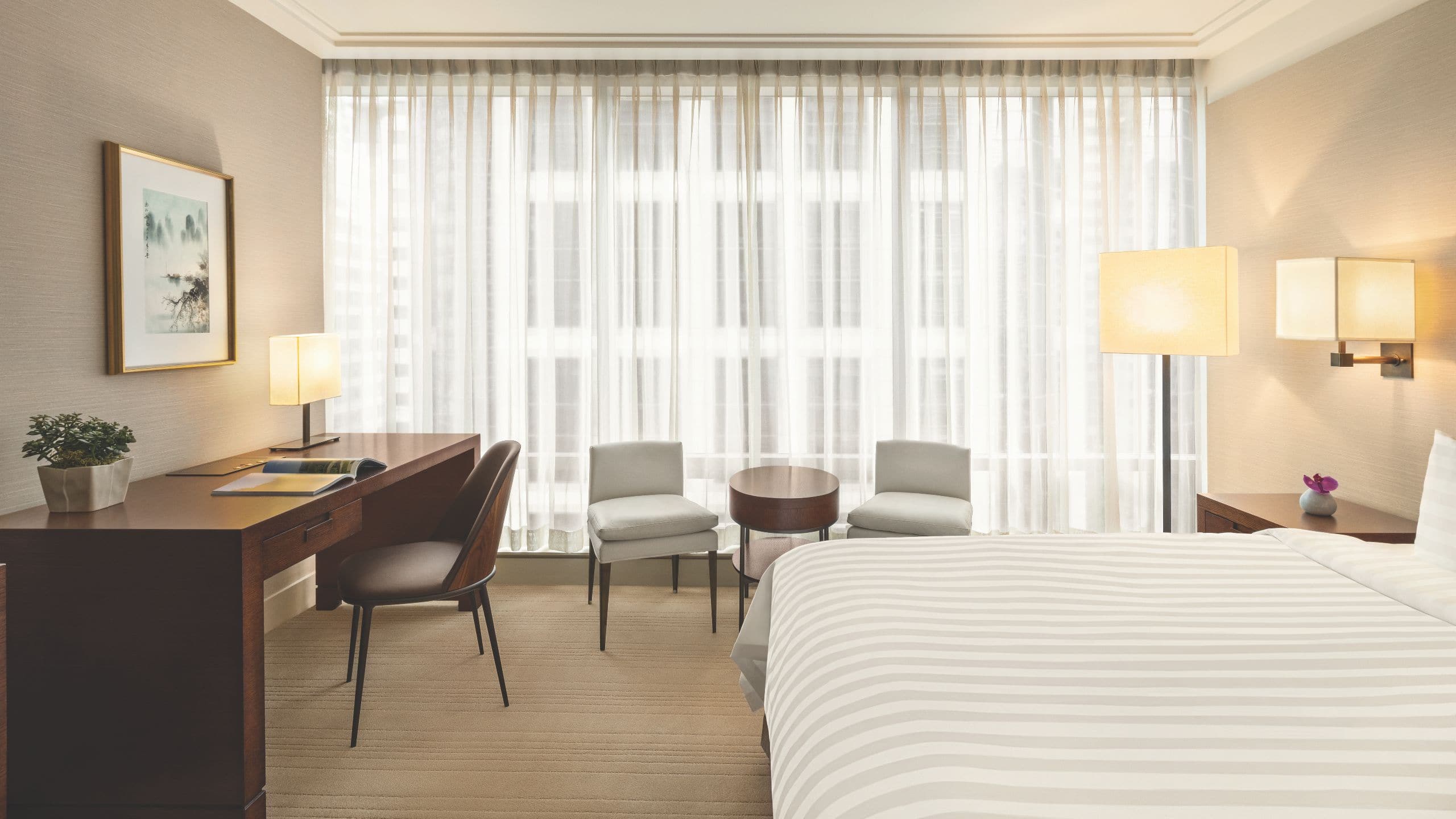 2 of 2 Hyatt Vancouver Downtown Alberni King Bed Guestroom Wide Shot