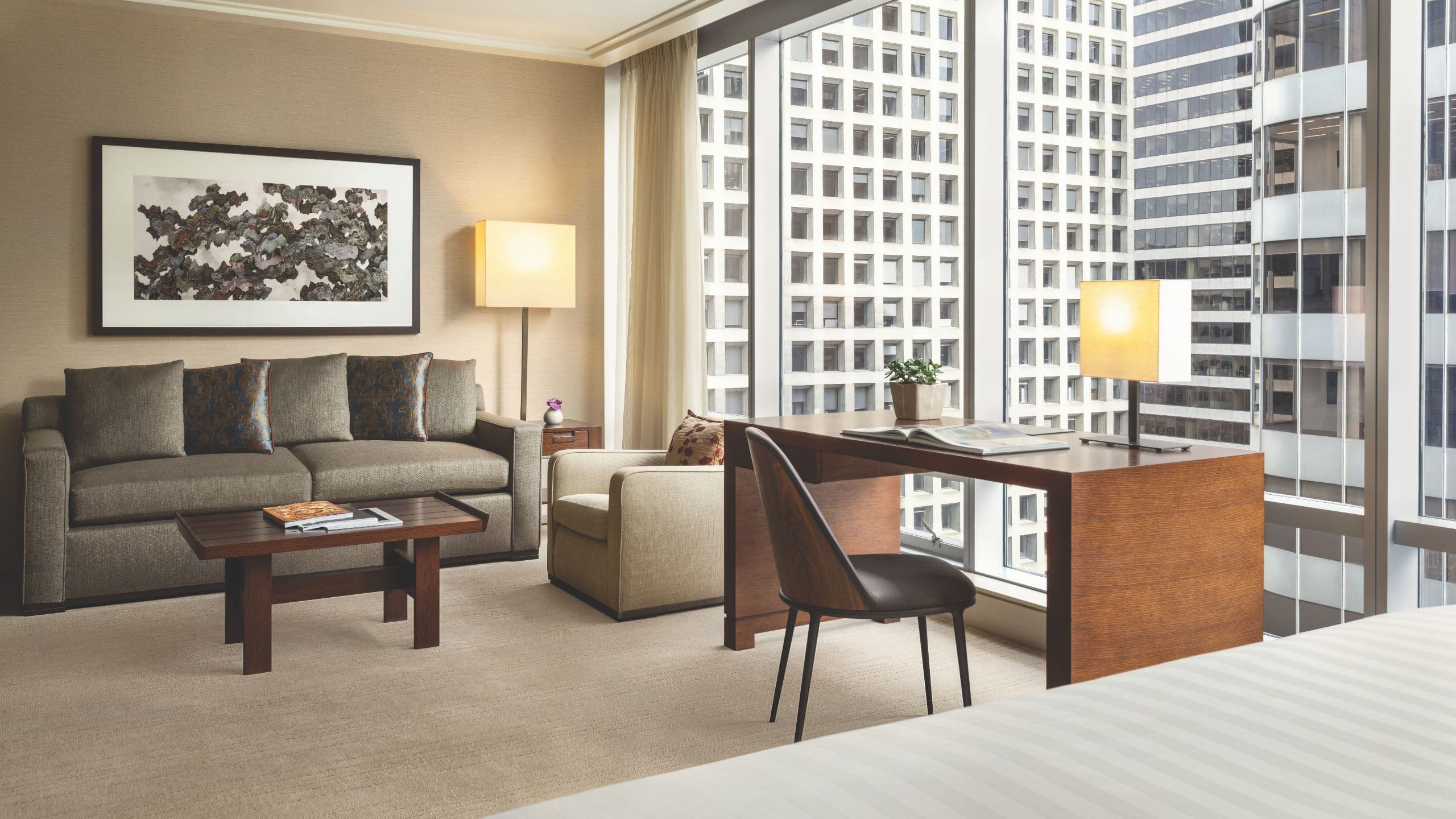 2 of 3 Hyatt Vancouver Downtown Alberni Deluxe King Room Seating Area