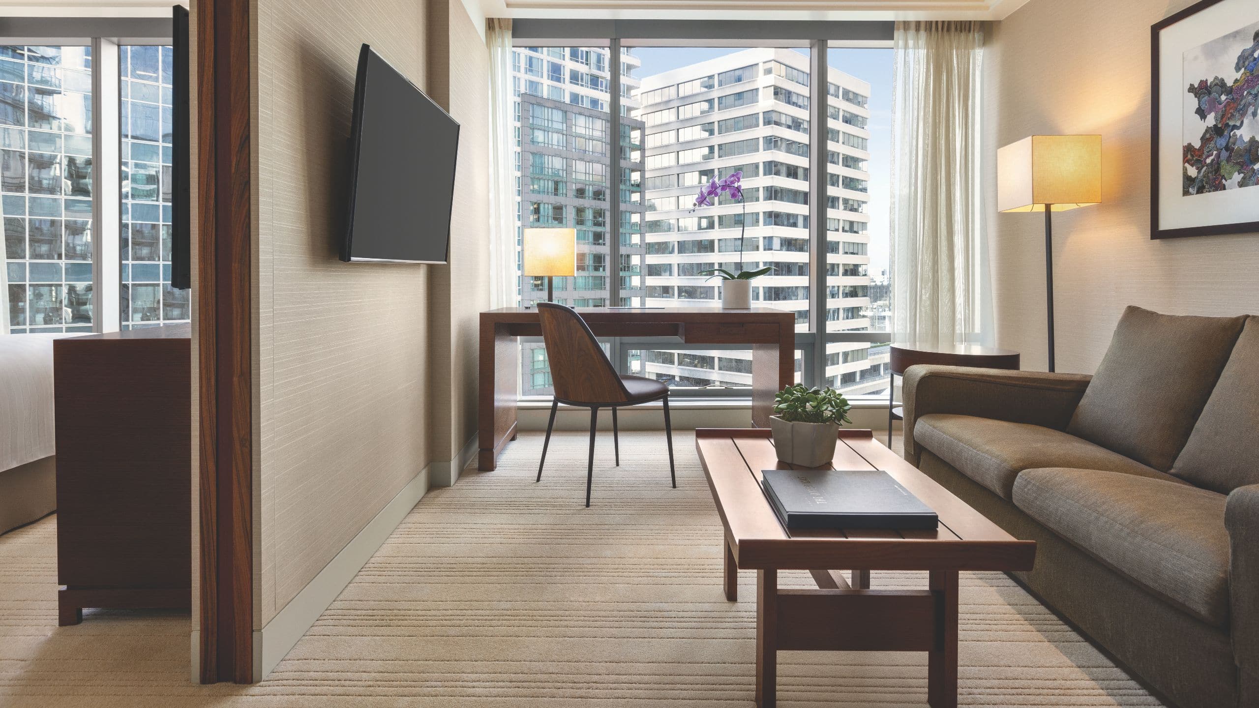 Hyatt Vancouver Downtown Alberni One Bedroom Suite Living Area