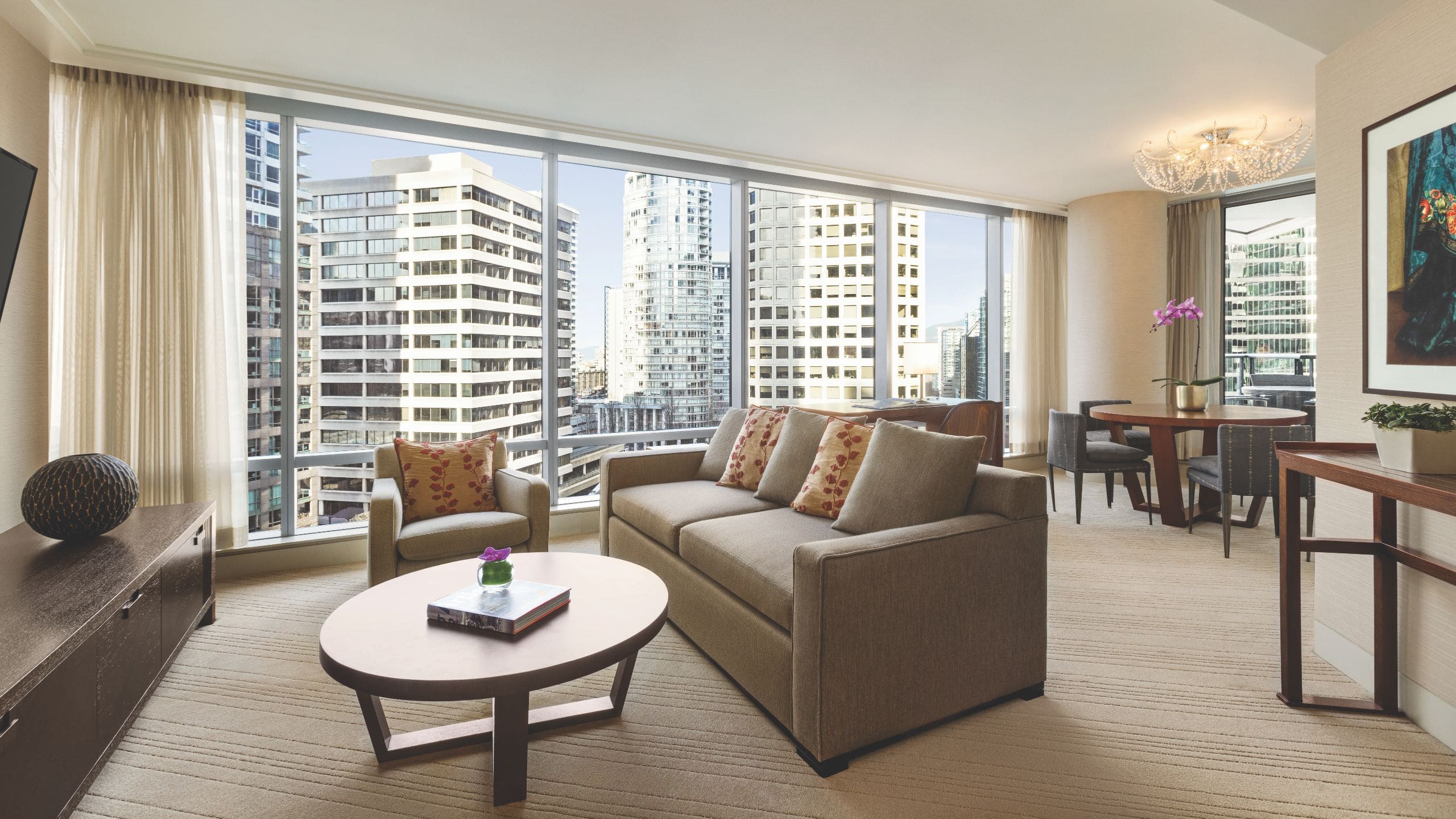 1 of 4 Hyatt Vancouver Downtown Alberni One Bedroom Premium Suite Living Area